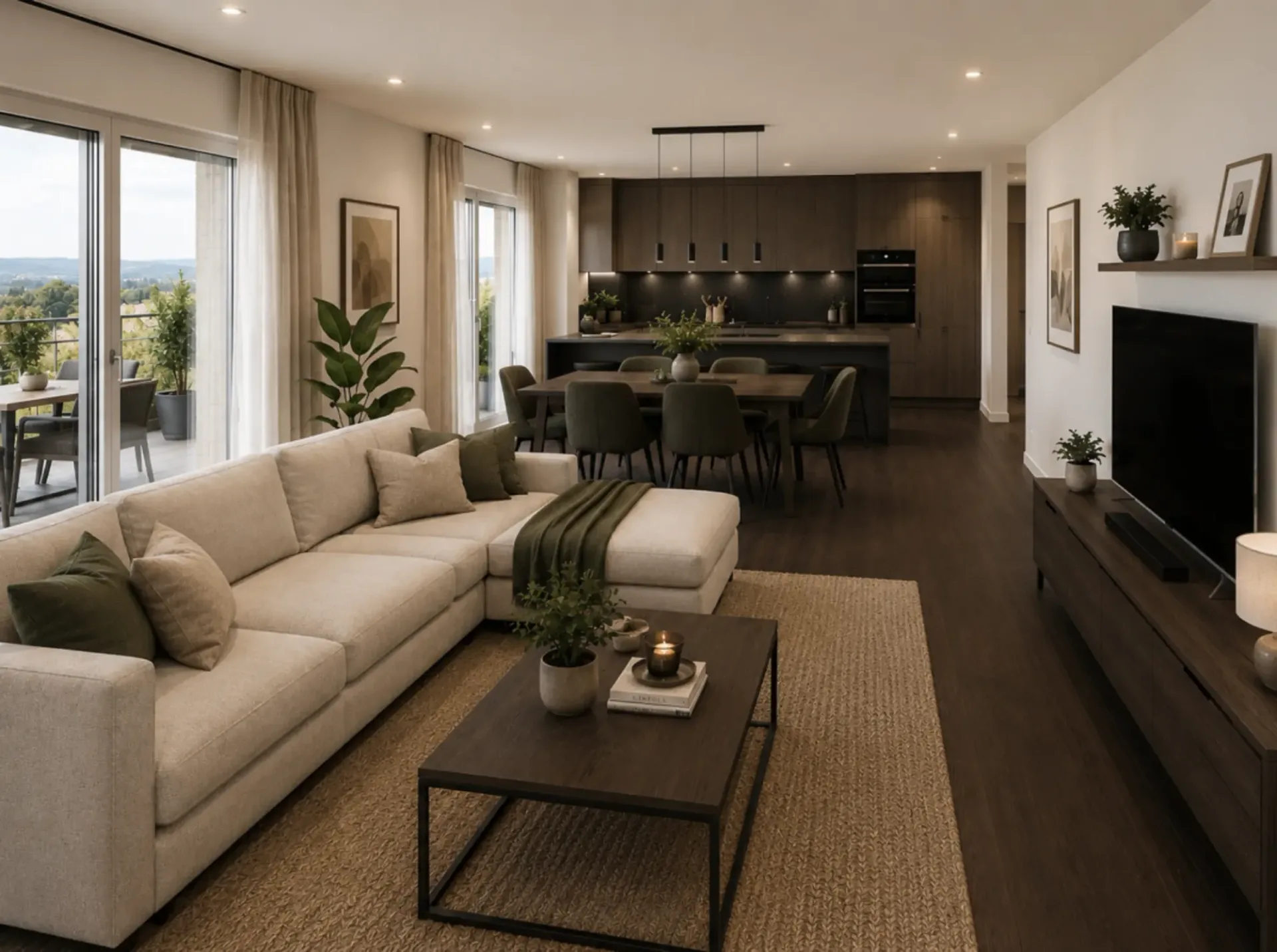 Habitation moderne dans un emplacement central