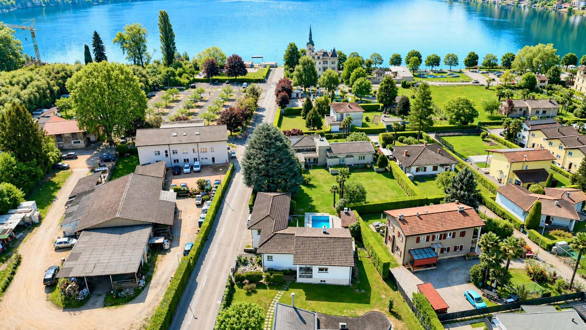 Bauland in Caslano, nur wenige Schritte vom Luganer See entfernt
