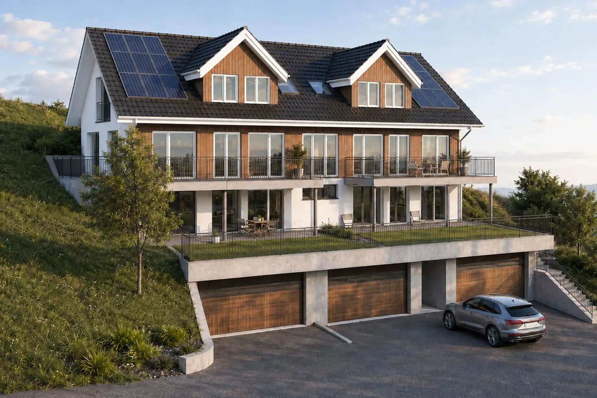 Neubau Dreifamilienhaus Harschwendi – Wohnung West
