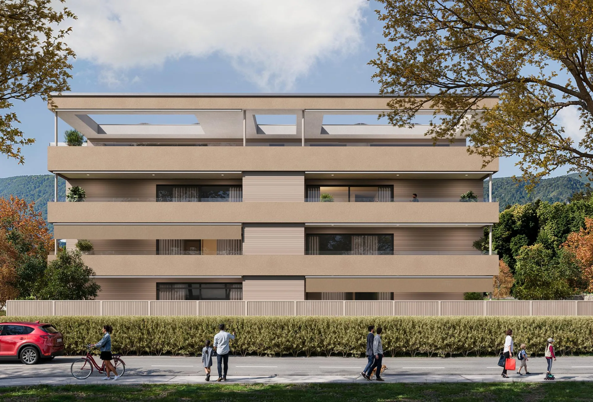 Appartement 5,5 pièces (A) au rez-de-chaussée, avec 144 m2 d'espace de vie net et 31,4m2 de terrasse