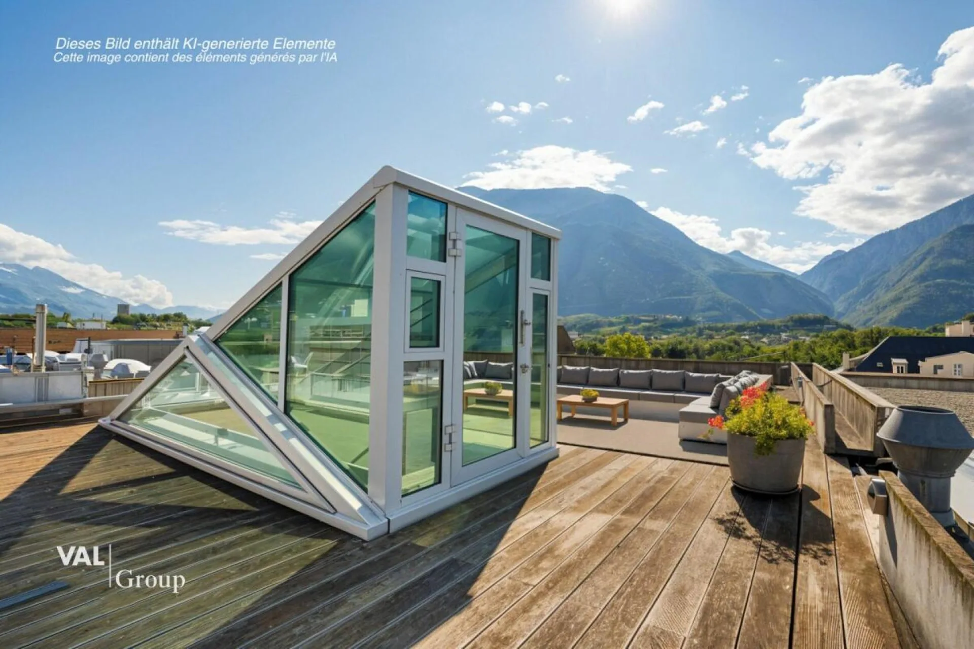 Dachgeschoss-Duplex mit Dachterrasse, im Herzen der Stadt