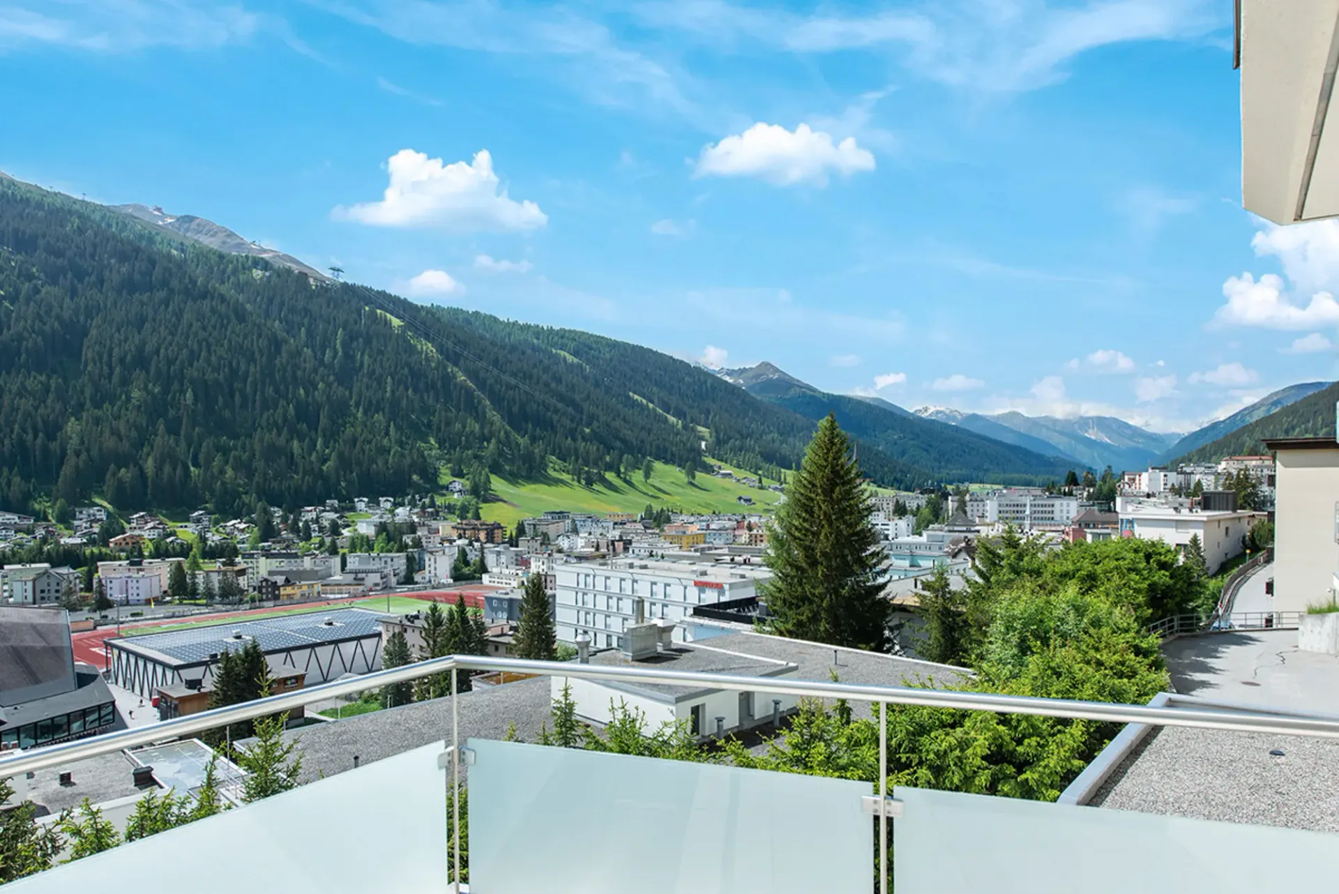 Davos Platz: Ferienwohnung an ruhiger Lage mit Weitblick