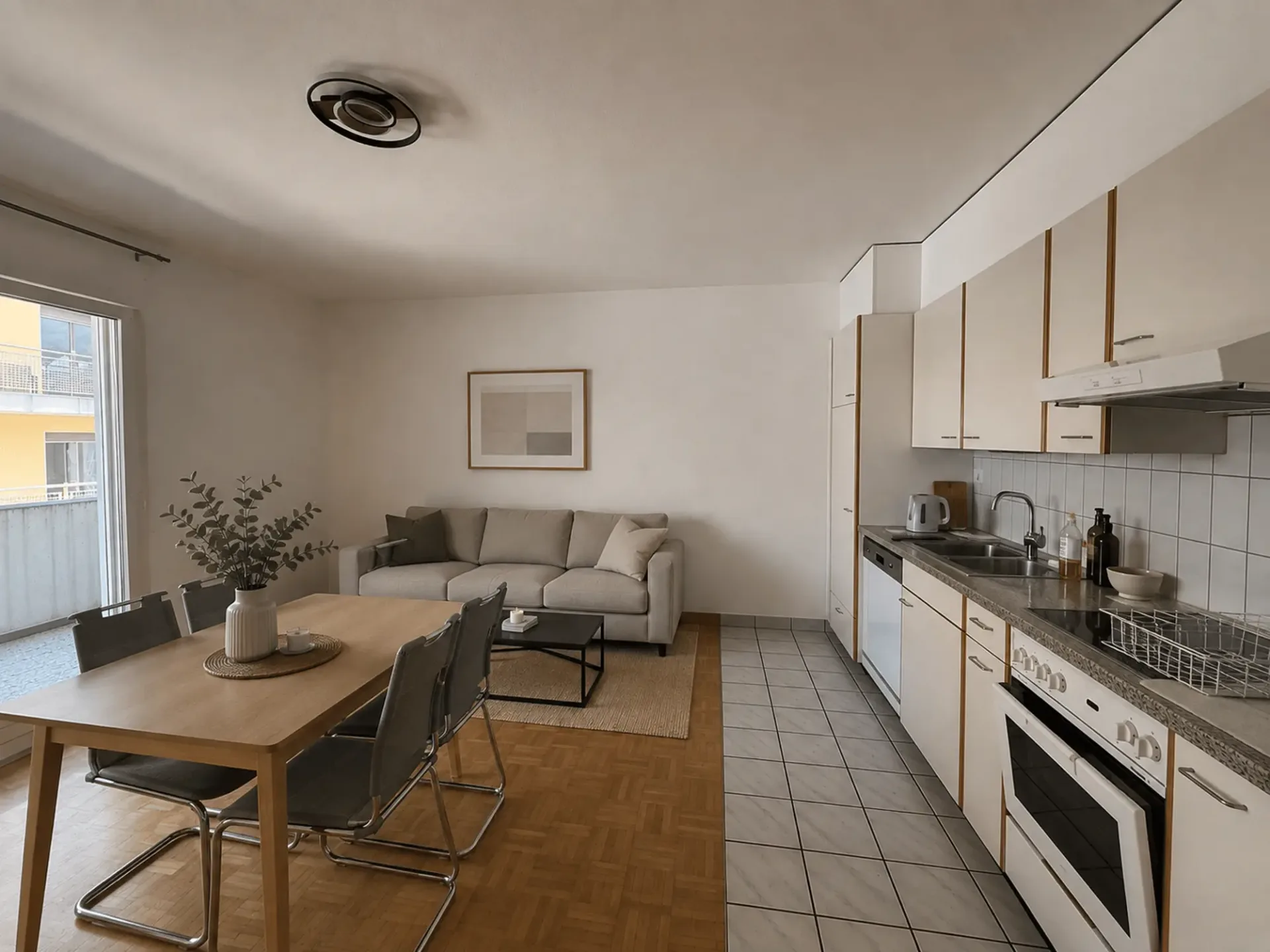 Zweieinhalb-Zimmer-Wohnung, 1 Minute von Martigny-Bahnhof