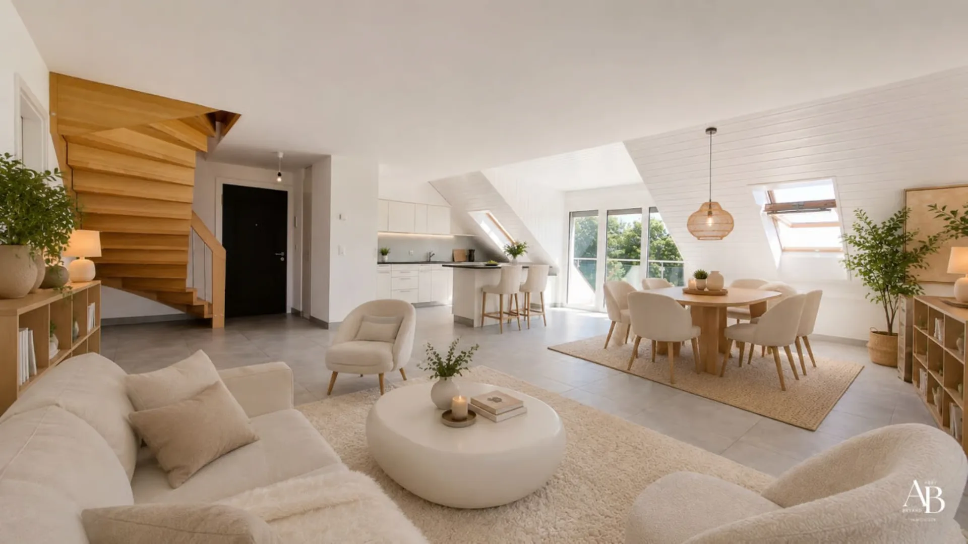 In esclusiva, Duplex con vista lago e Mont-Blanc, centro del villaggio di Arzier