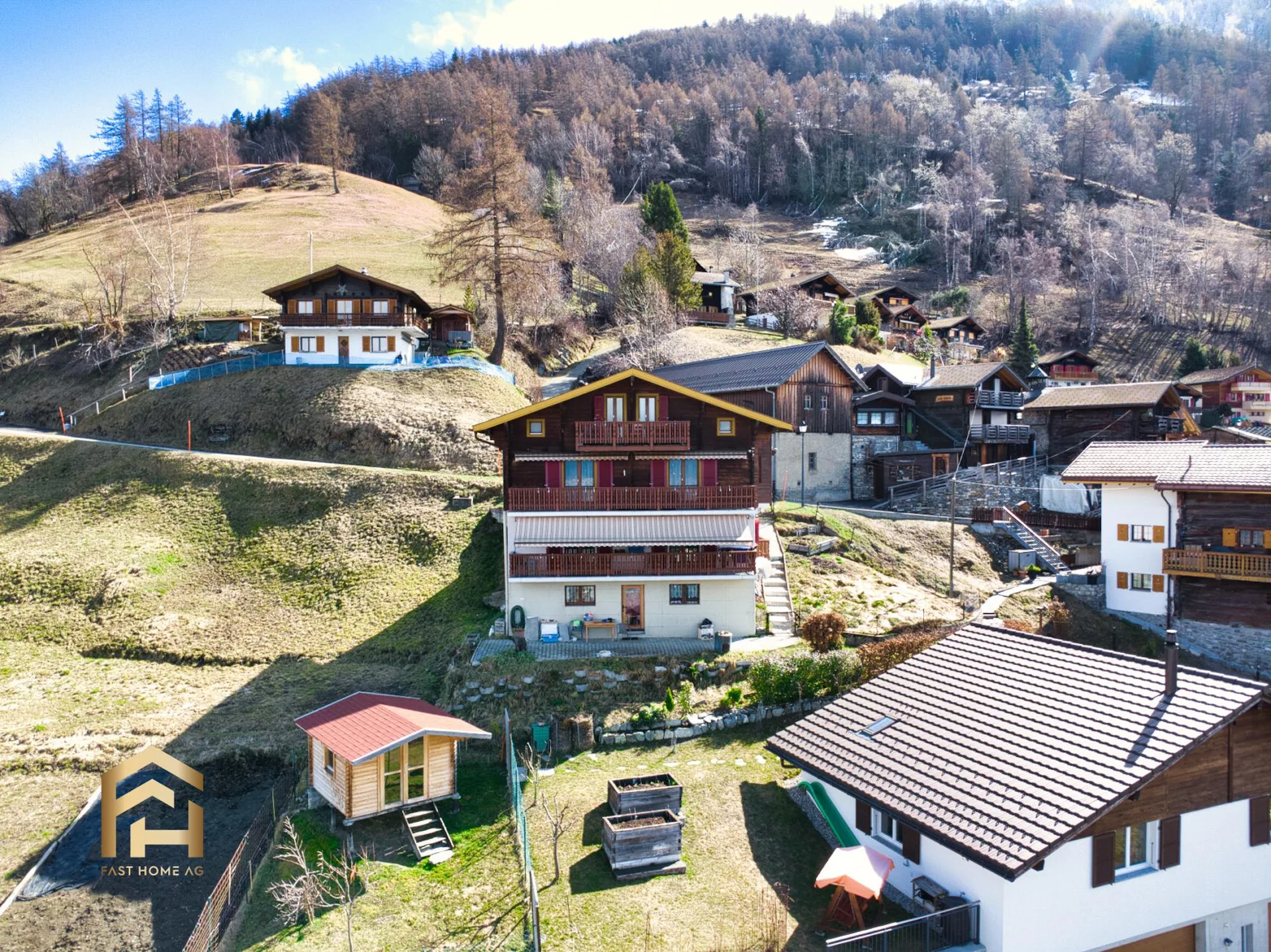 Sonnige 3.5-Zimmerwohnung mit freier Sicht ins Rhonetal