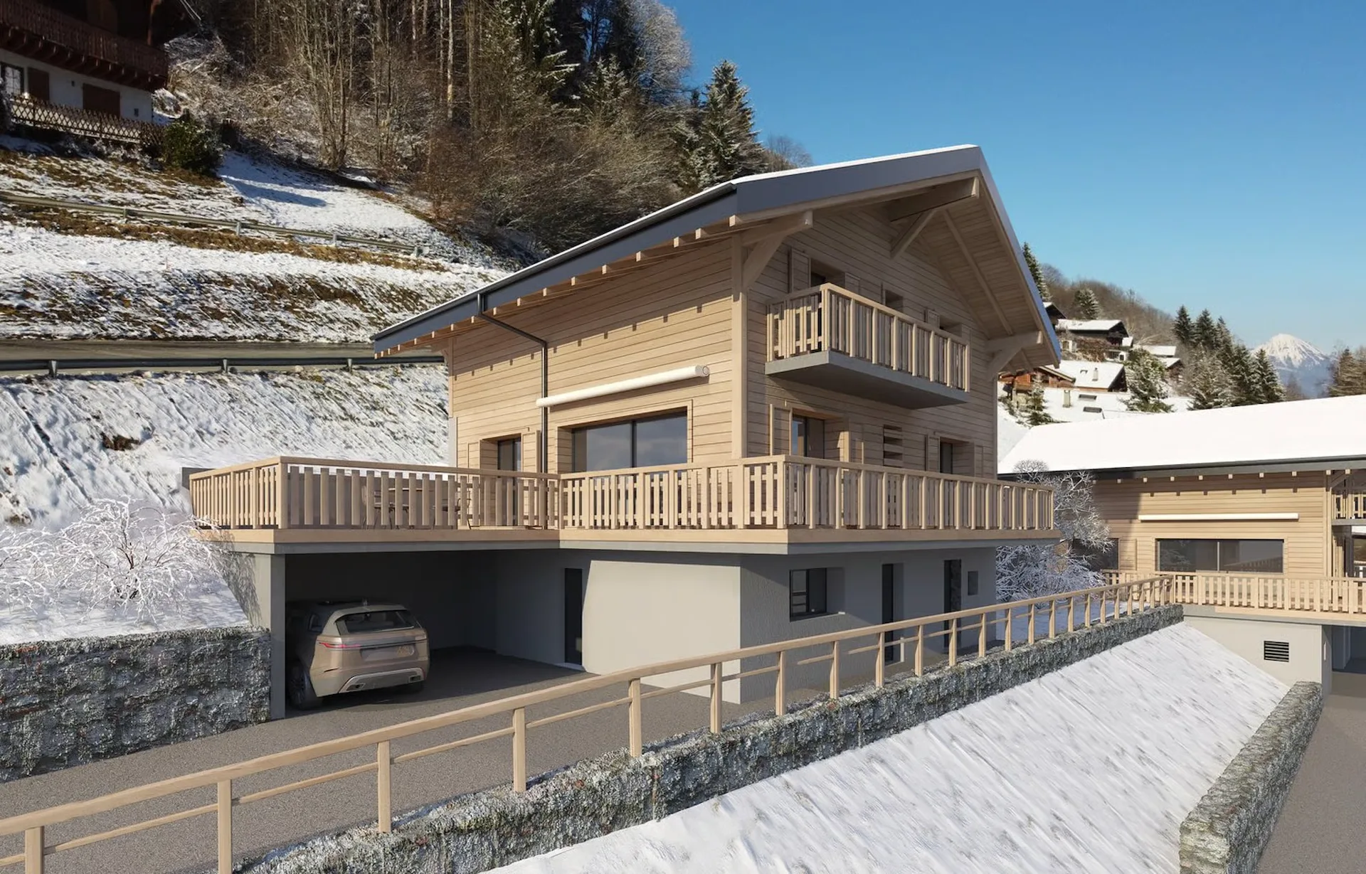 Einzelchalet "Les Pommats B" zum Verkauf in Val d'Illiez – Baugenehmigung liegt vor