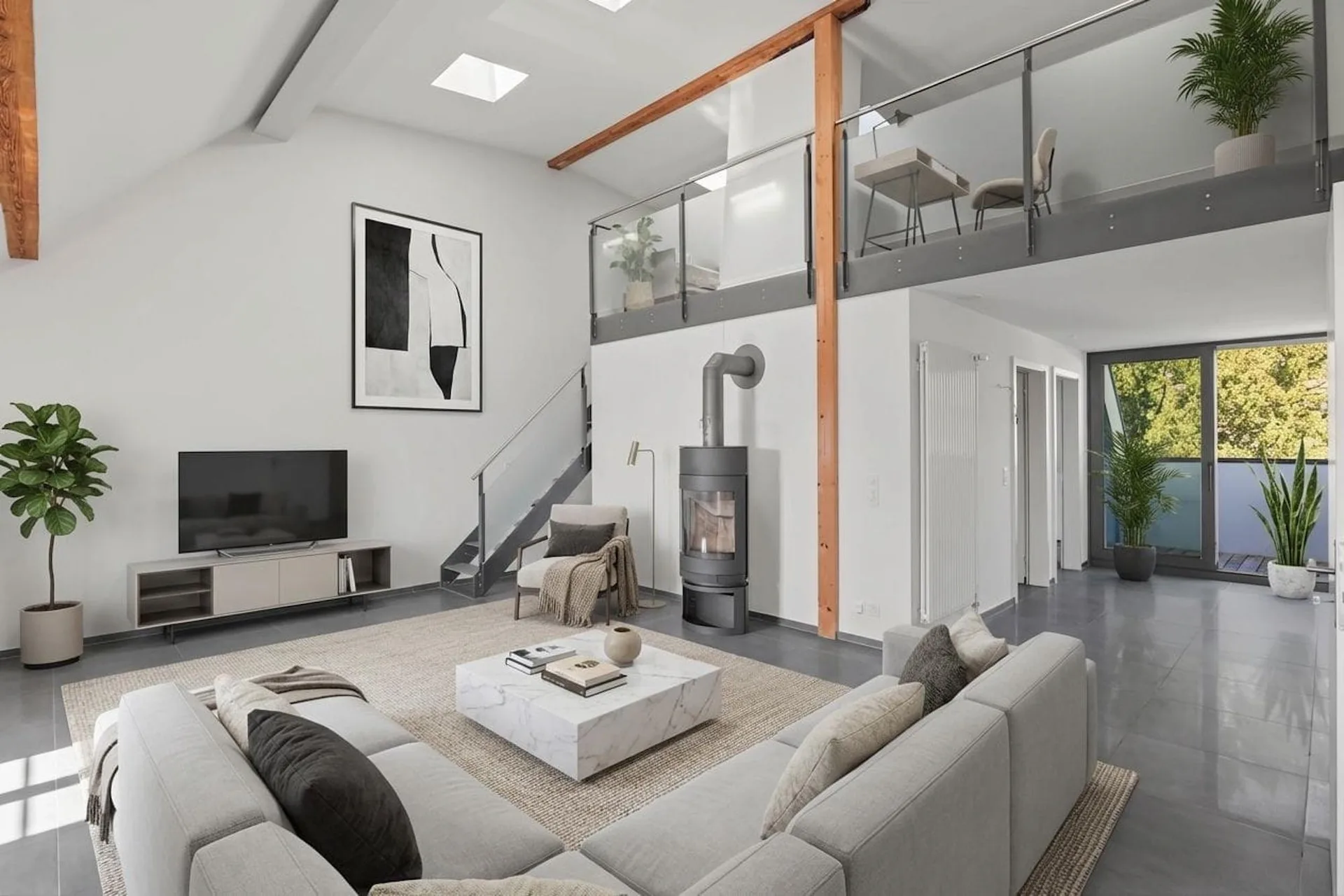 3½-Zimmer-Dachwohnung mit Galerie nahe Bern  stilvoll & einzigartig
