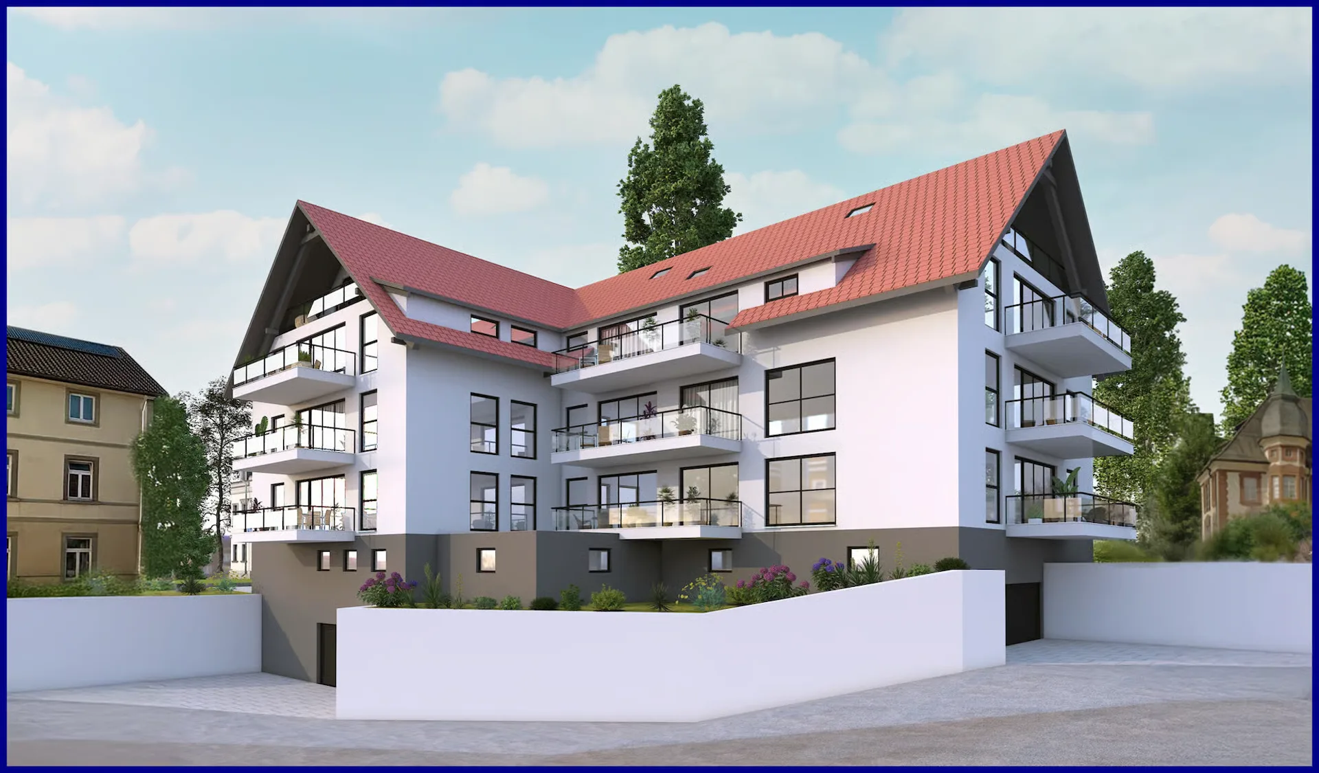 Bonndorf - Construction neuve d'un appartement de 4 pièces adapté aux personnes âgées 1er étage - 92m² KFW 40 Q