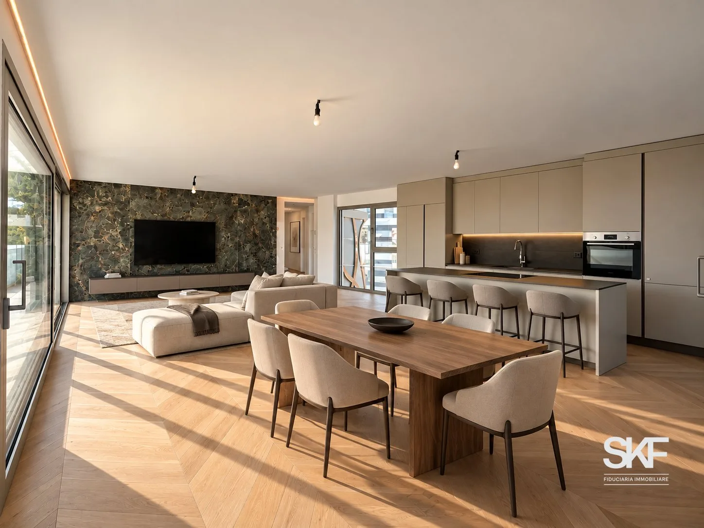 MASSAGNO - NEWLY BUILT ATTIC APARTMENT WITH LAKE VIEW TERRACE FOR SALE