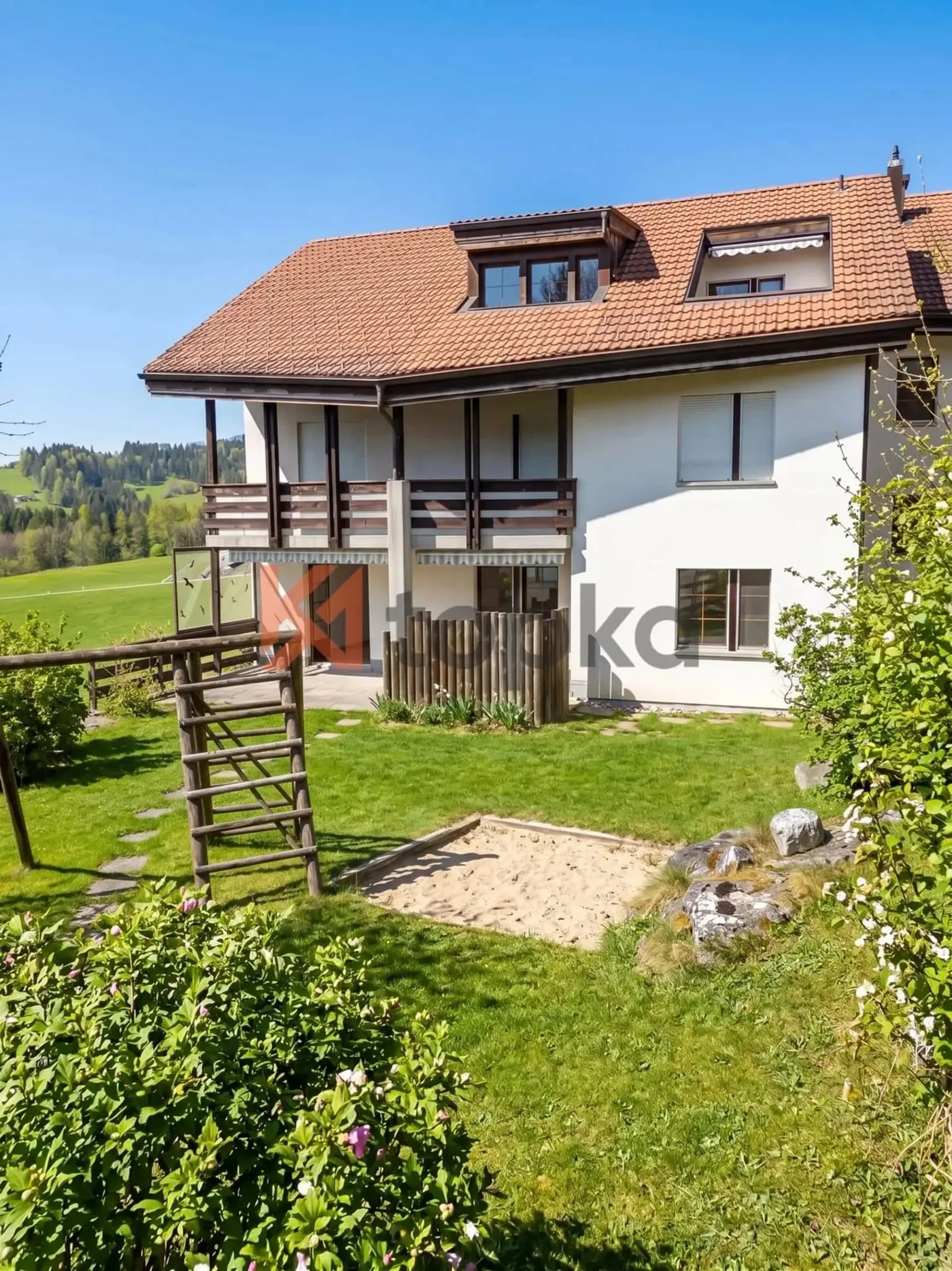 4-Bedroom Garden Apartment with Terrace in Wald AR for Rent