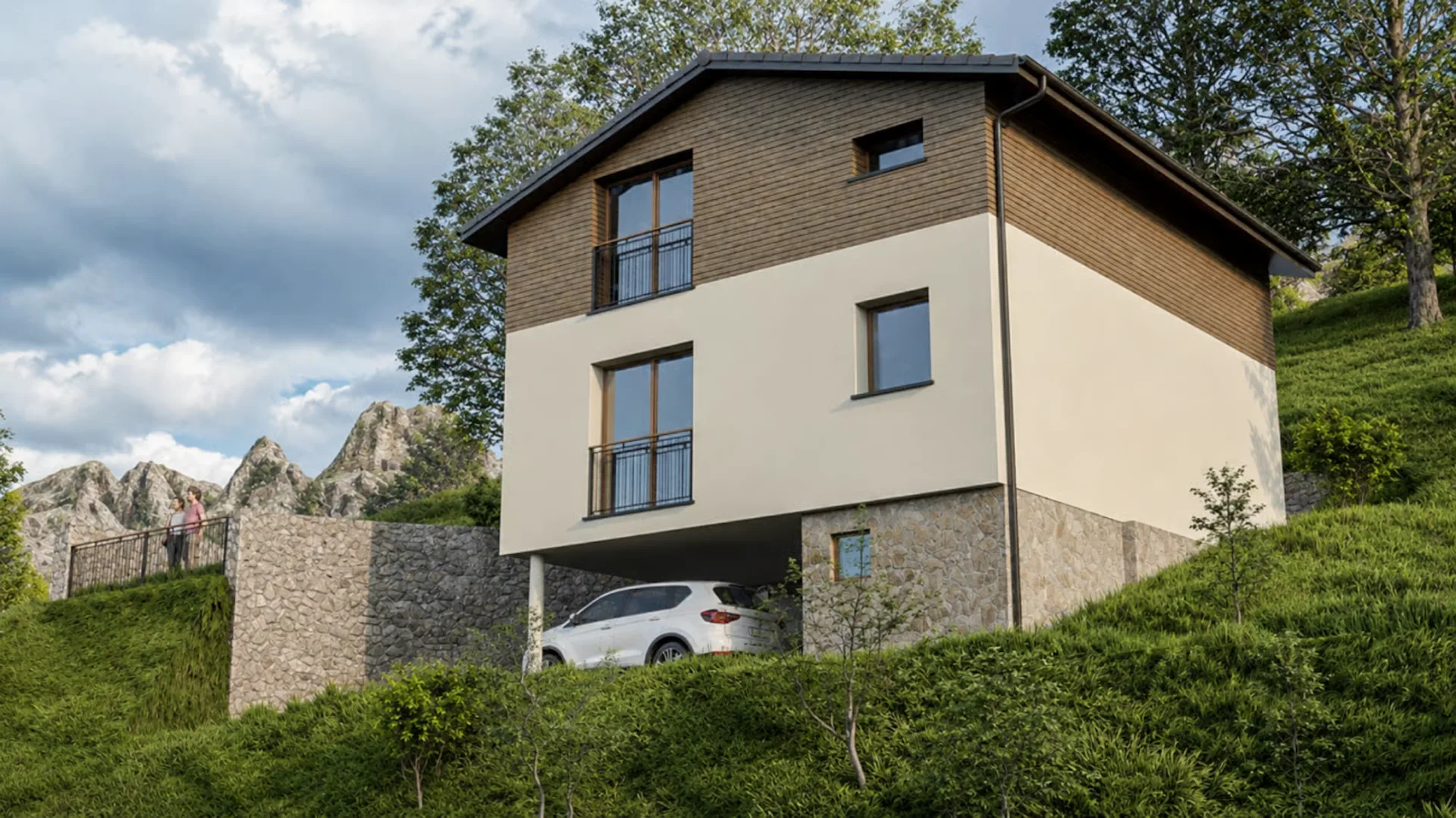 Einzelvilla neu in Collombey-Muraz (Les Neyres)