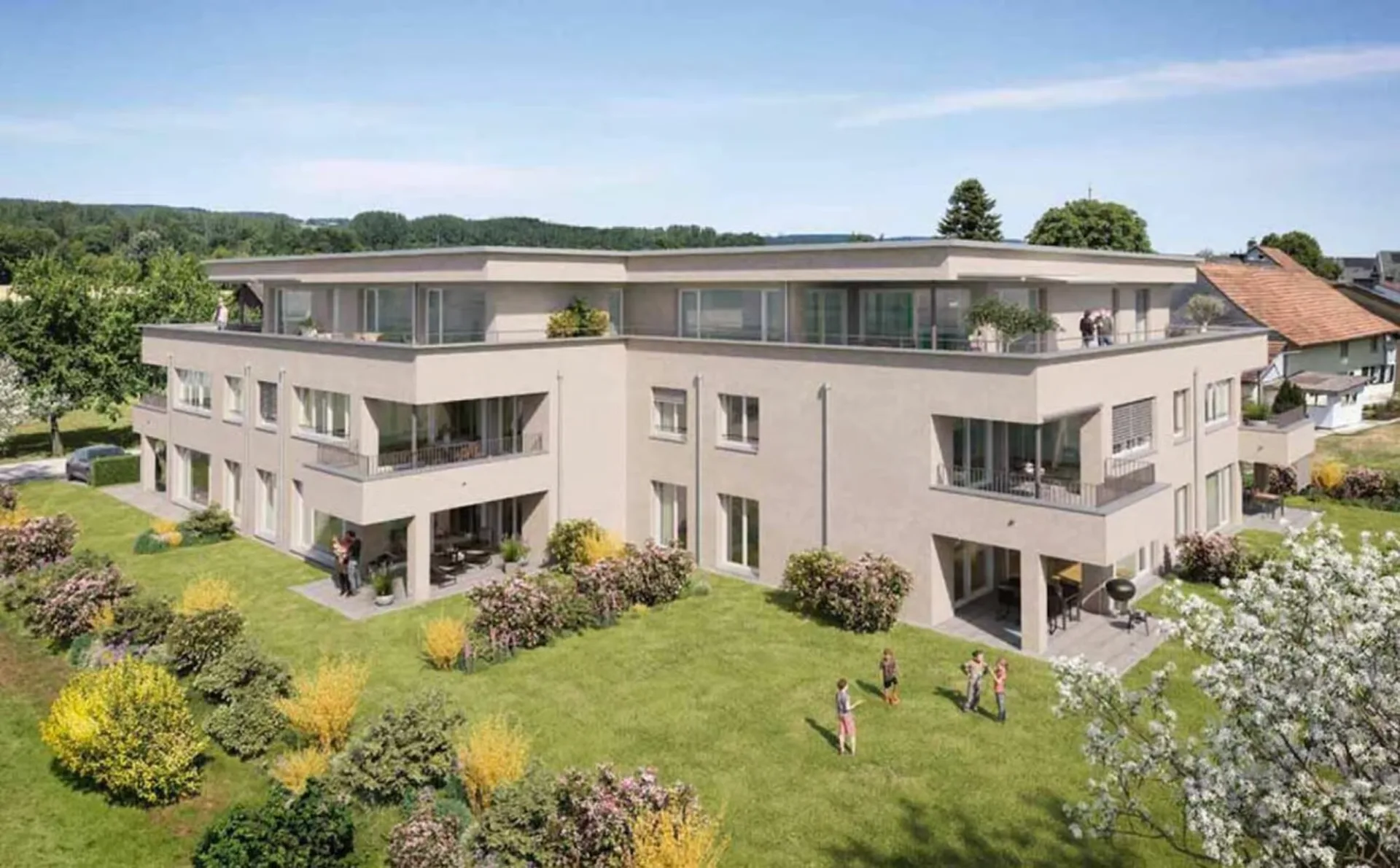 143 m² | 4,5 pièces appartement au rez-de-chaussée | Première occupation