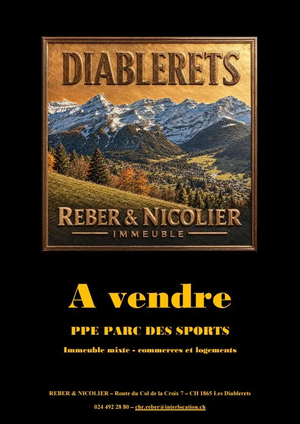 Immeuble résidentiel et commercial à vendre – Les Diablerets