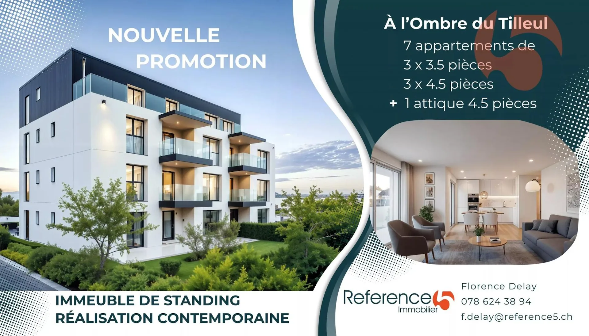 Schönes Appartement im 2. Stock eines contemporaryen Gebäudes mit puristischen Linien!