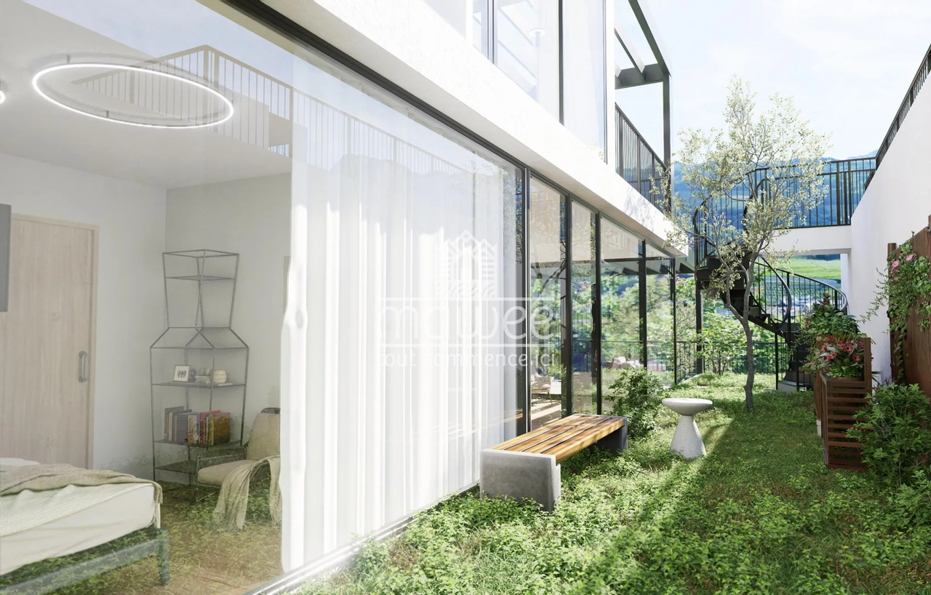 Nouvelle villa contemporaine à Saillon - Un cadre de vie préservé