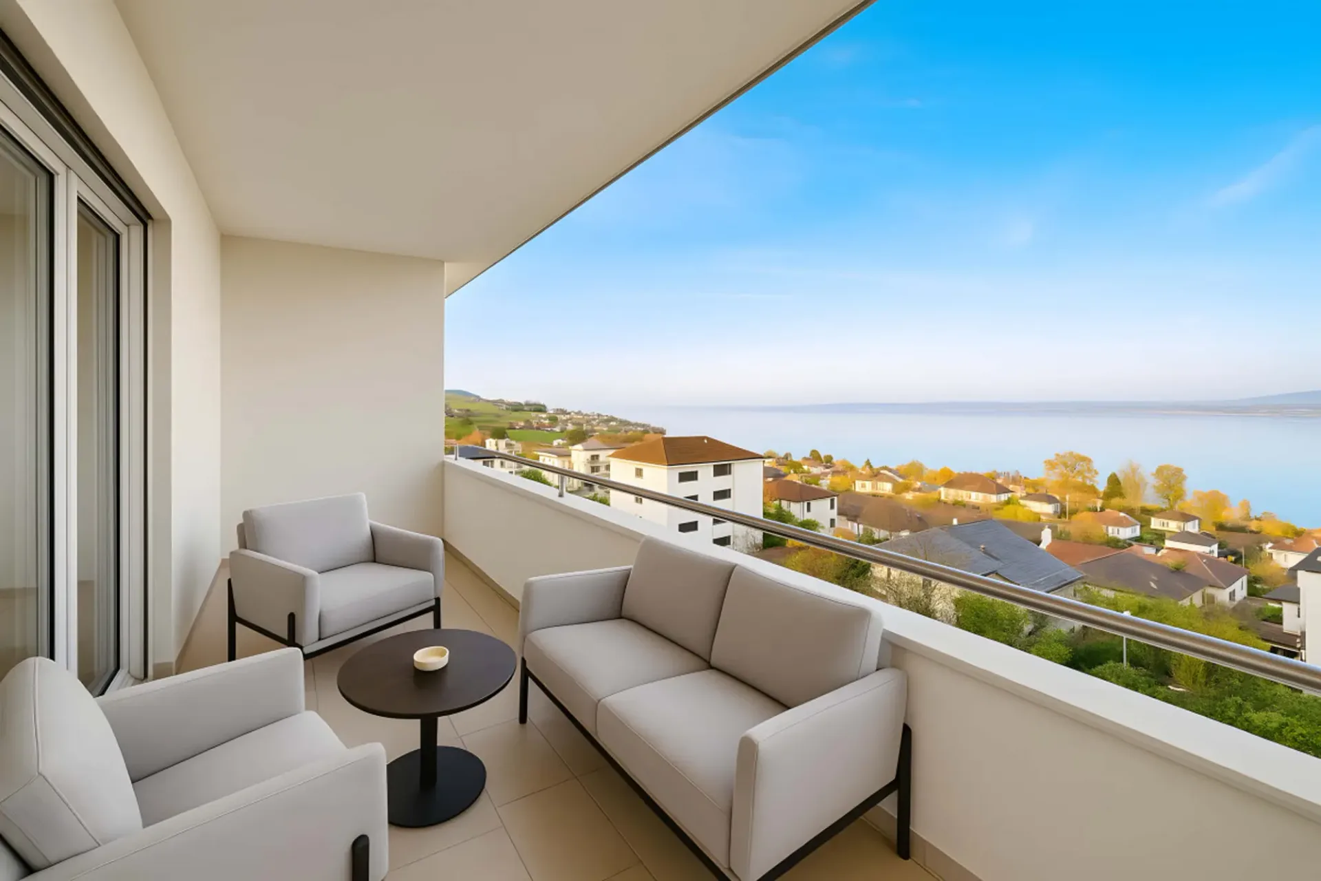 3,5 Zimmer hell mit Blick auf den See