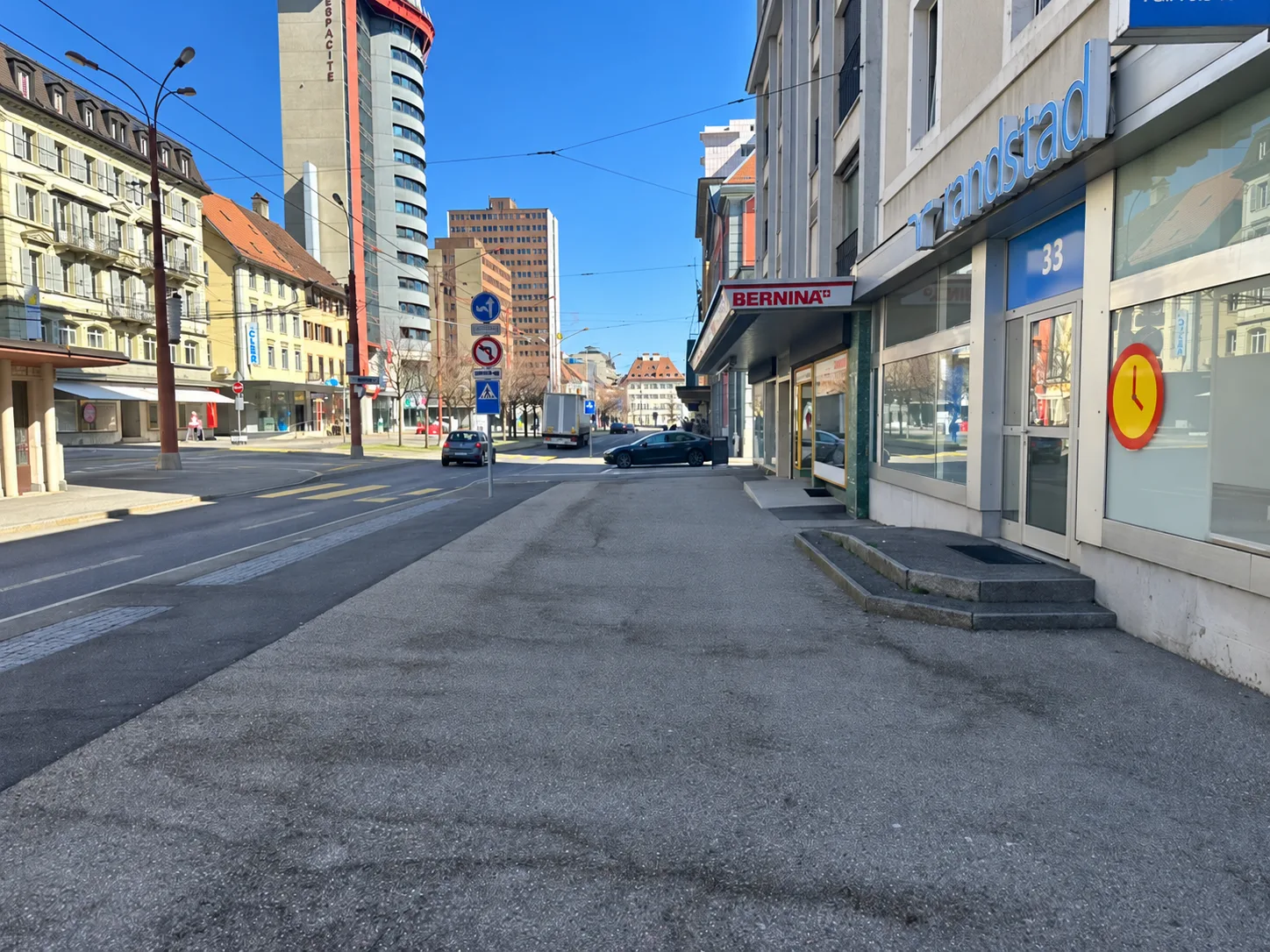 Commercial premises ideally located in La Chaux-de-Fonds