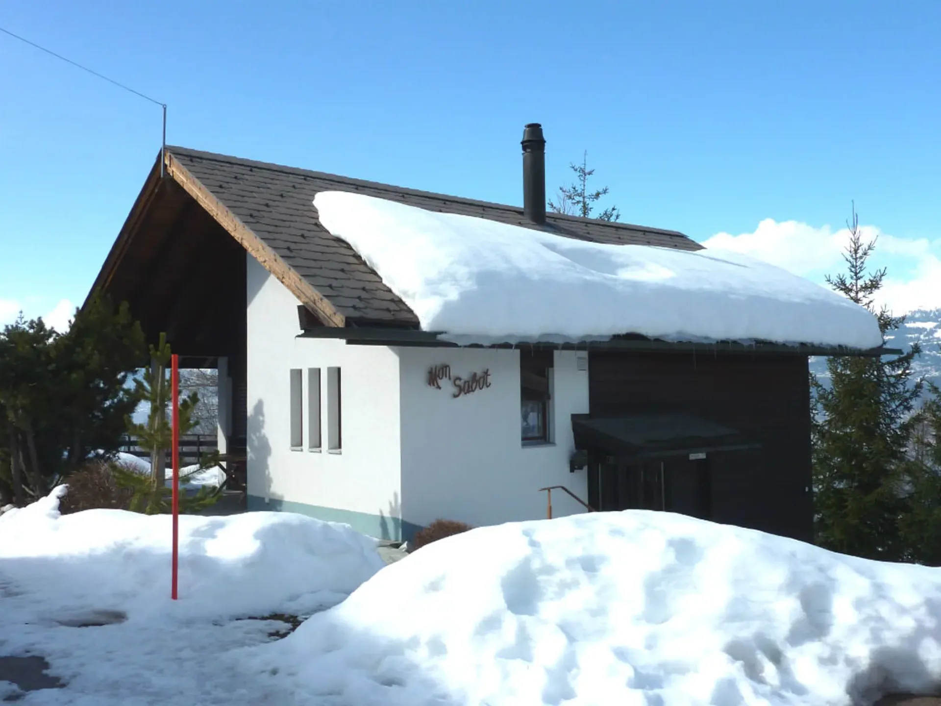 Touristische Lage - Gemütliches Chalet in Vercorin mit Blick auf die Ebene