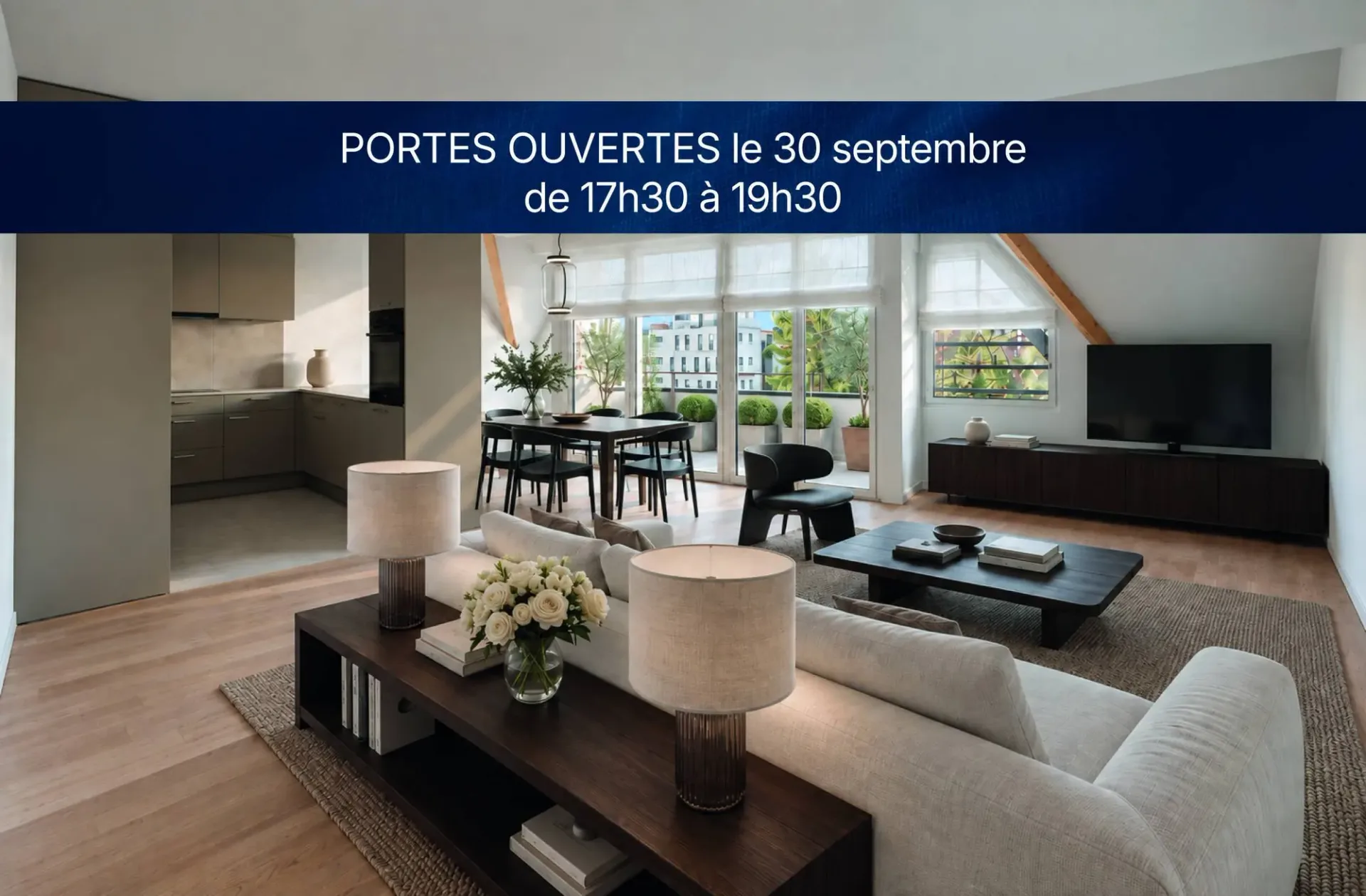 Geräumiges Wohnzimmer und große Schlafzimmer für diese 5.5-Zimmer-Duplexwohnung