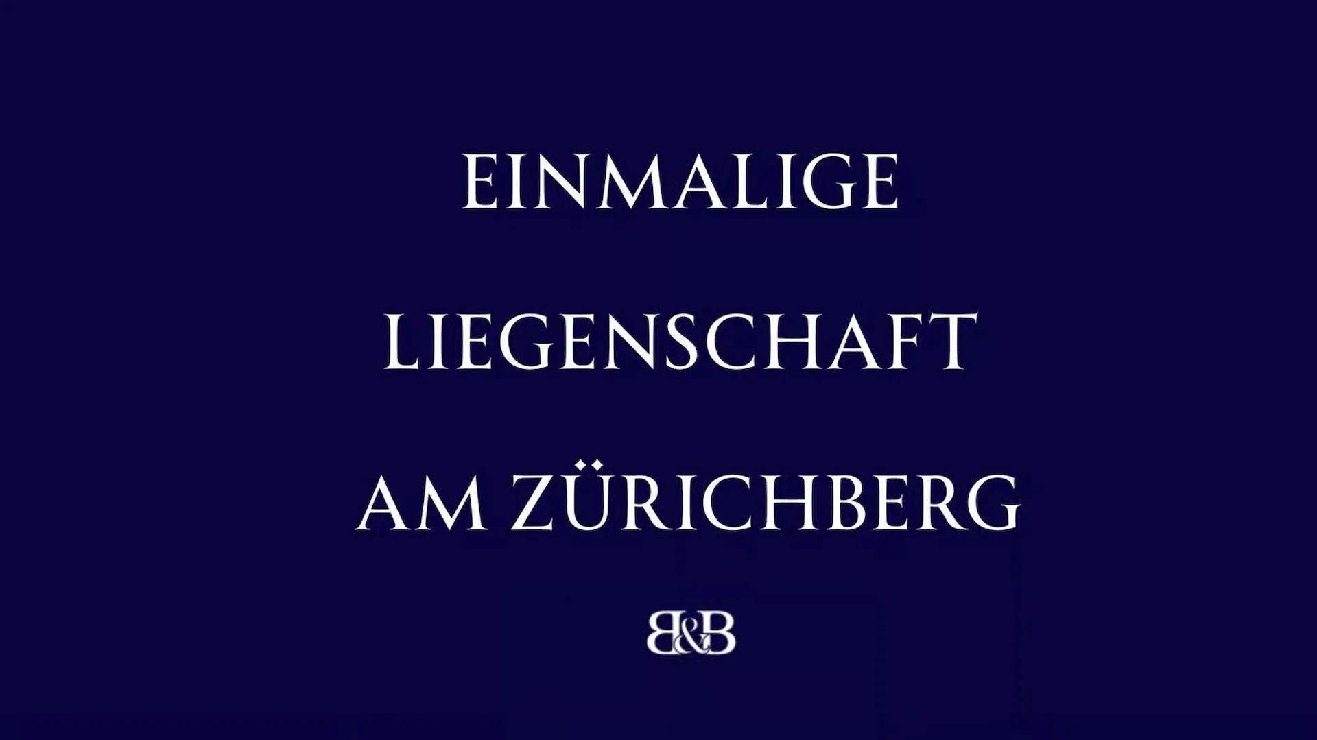 Unique property on Zürichberg
