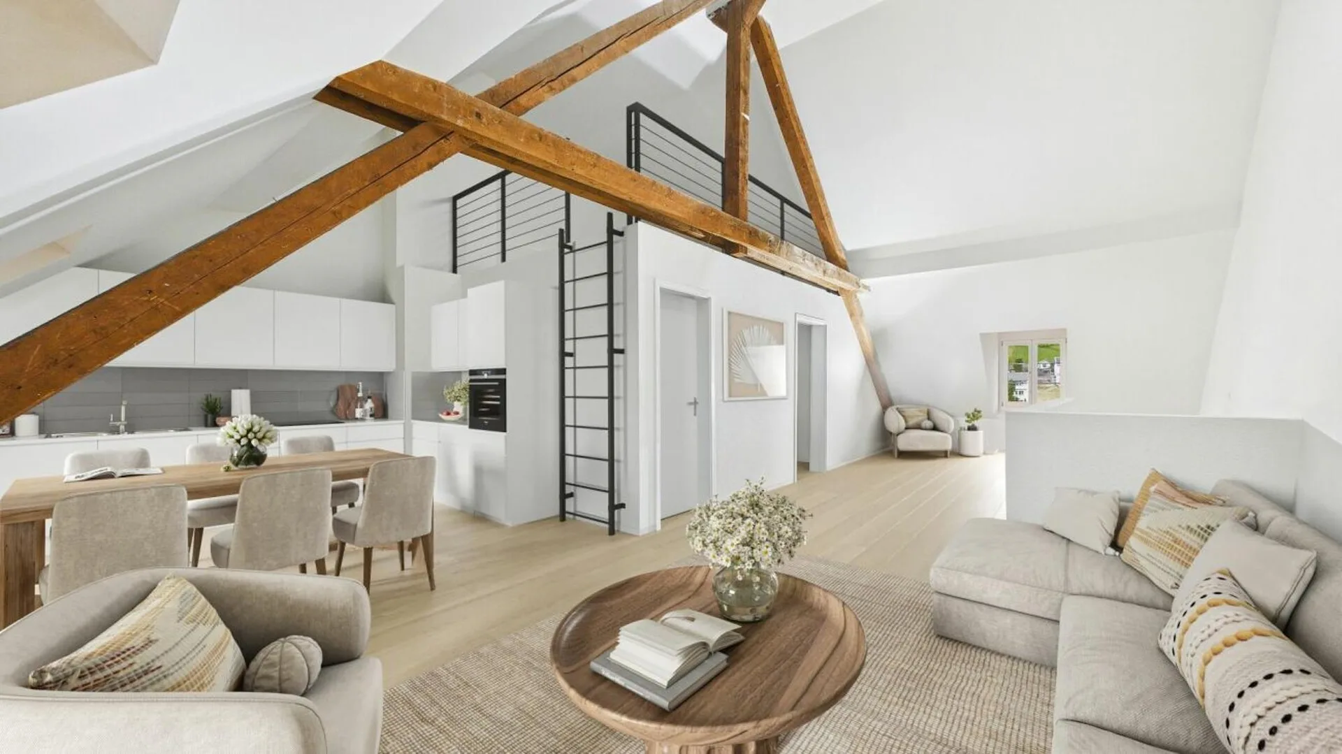 Frisch renovierte 3.5-Zimmer-Wohnung mit viel Licht und modernem Wohnkomfort