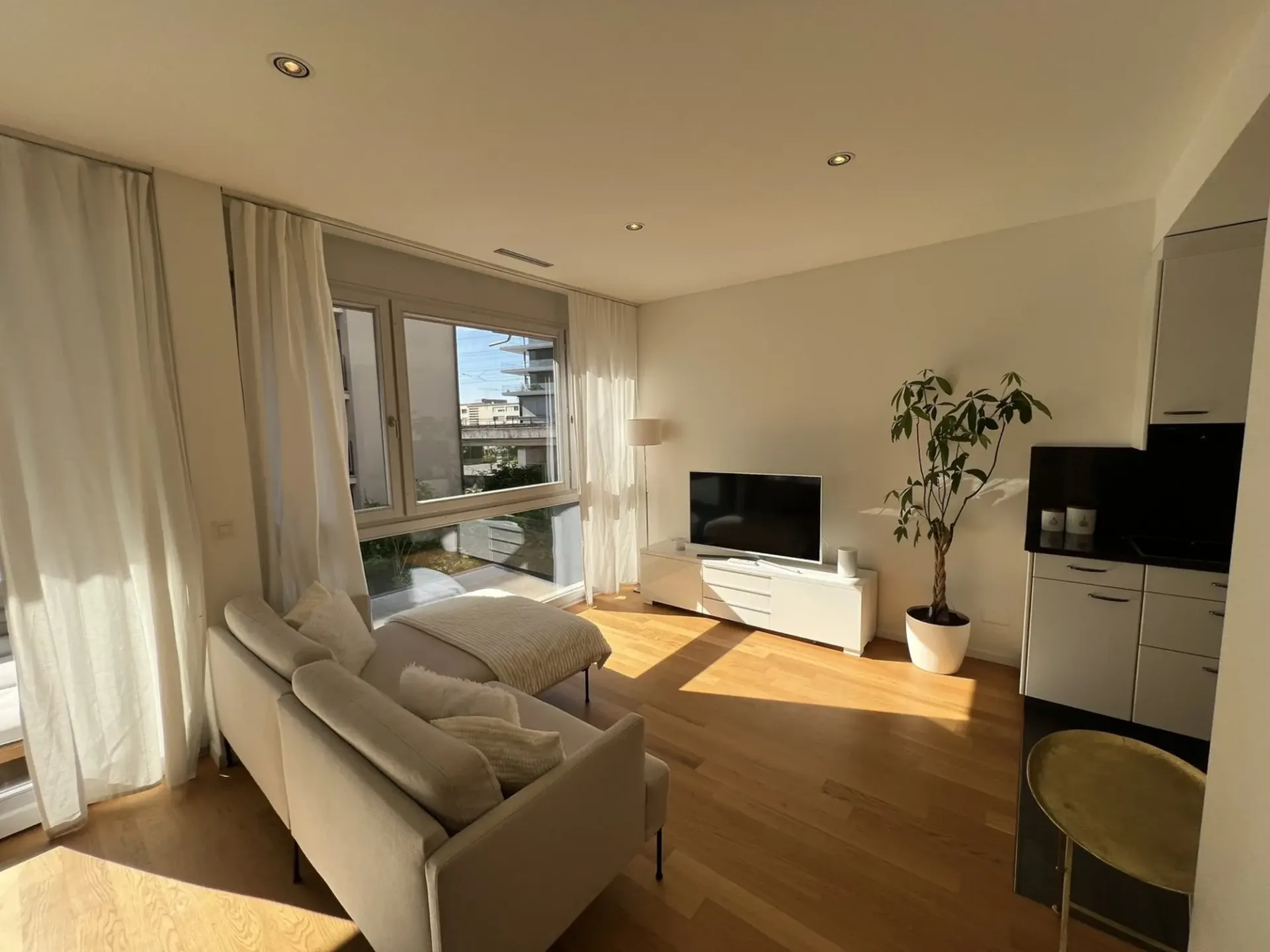 Möblierte 2.5-Zimmer-Wohnung mit Balkon und Seesicht in Zug