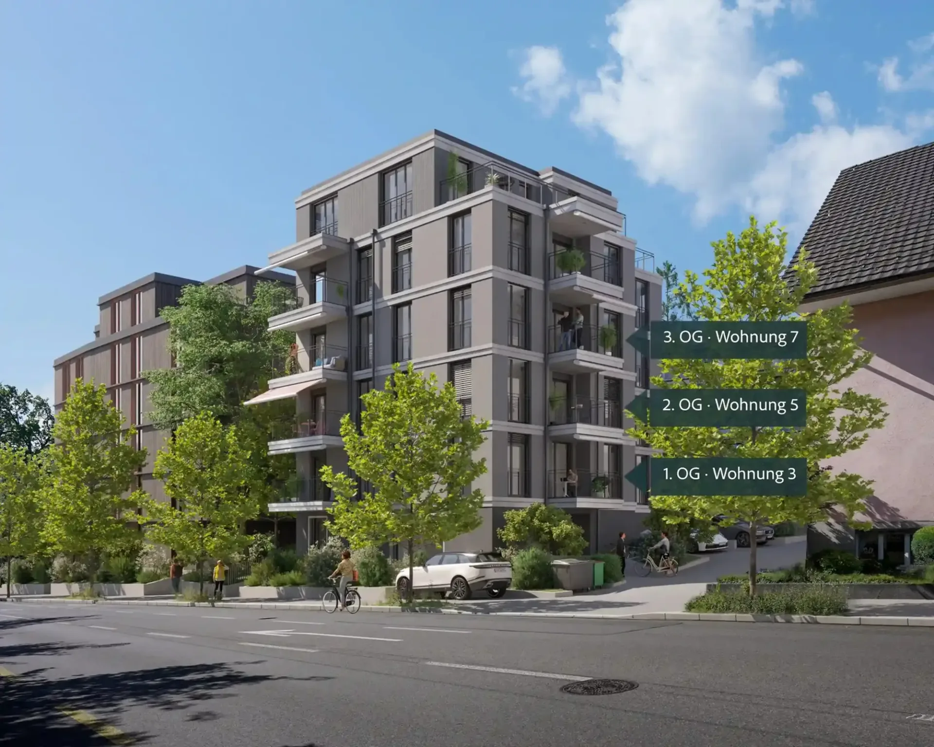 Première location de trois appartements neufs