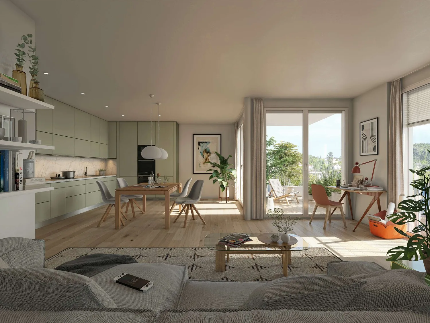 Appartamento 3.5 locali W5 con 83m2 di superficie abitabile in un edificio nuovo centrale a Oberwil