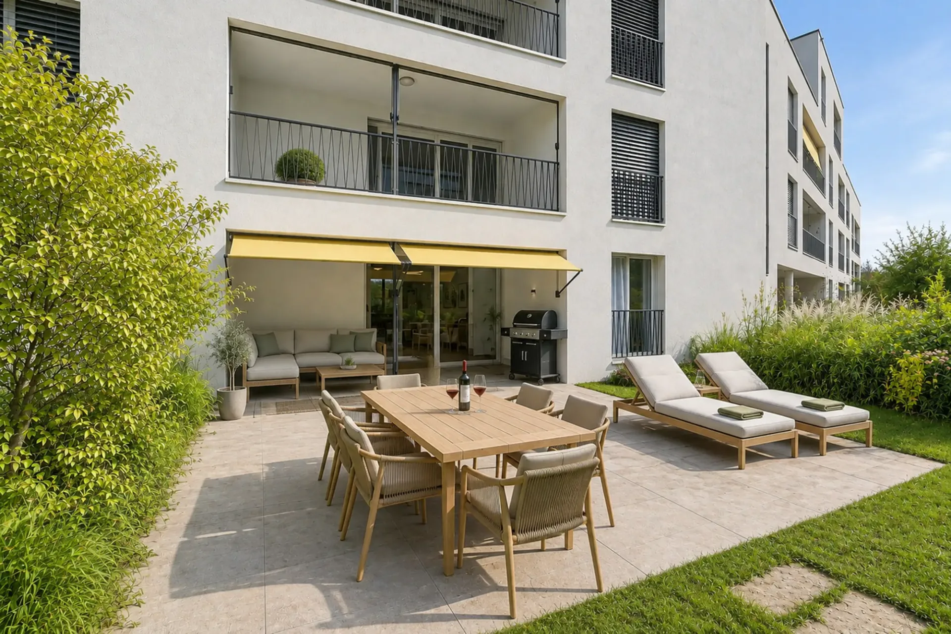 Gartenwohnung mit Wintergarten und grosser Terrasse