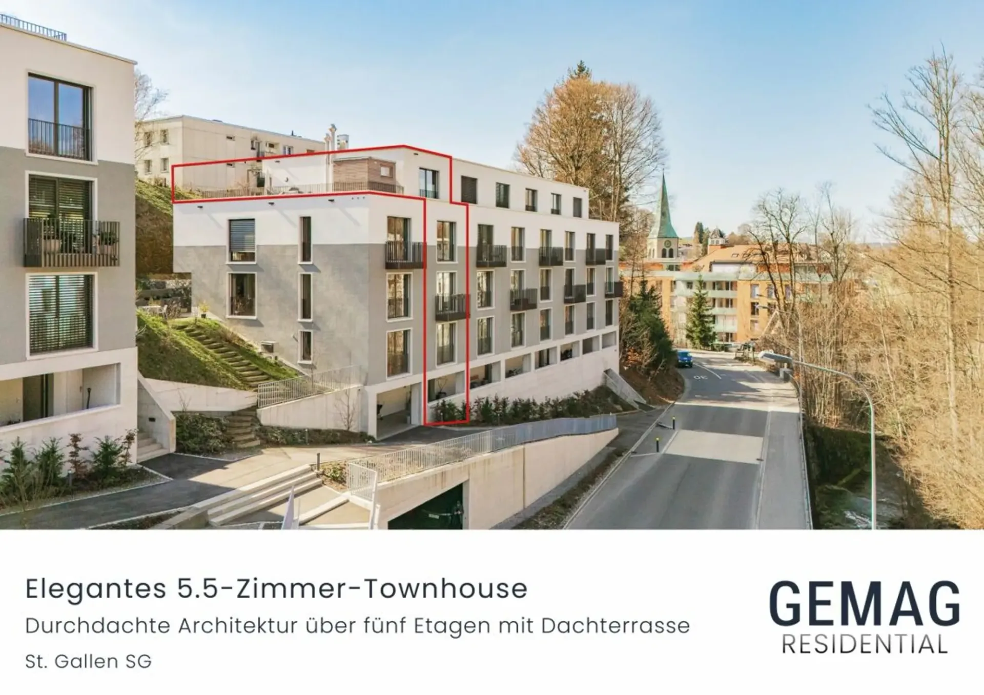 Zwischen Stadt und Natur - Stilvolles 5.5-Zimmer-Townhouse mit Dachterrasse