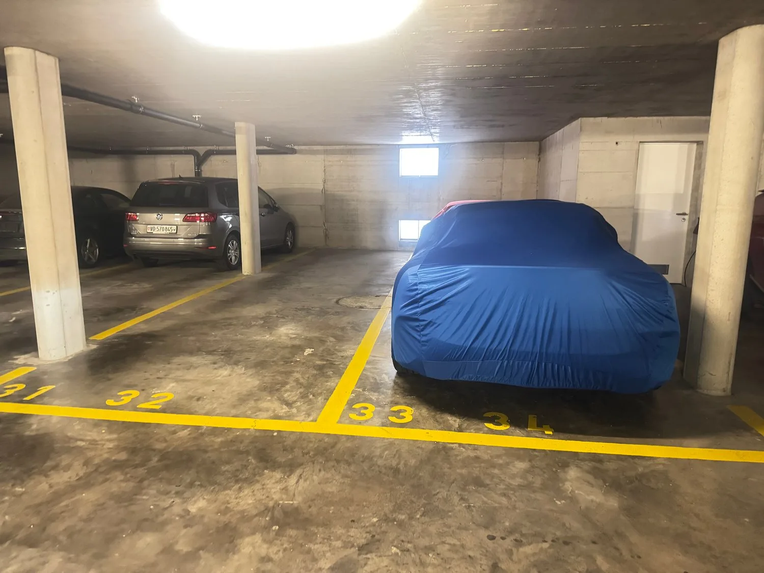 Doppelte Parkplätze in Reihe