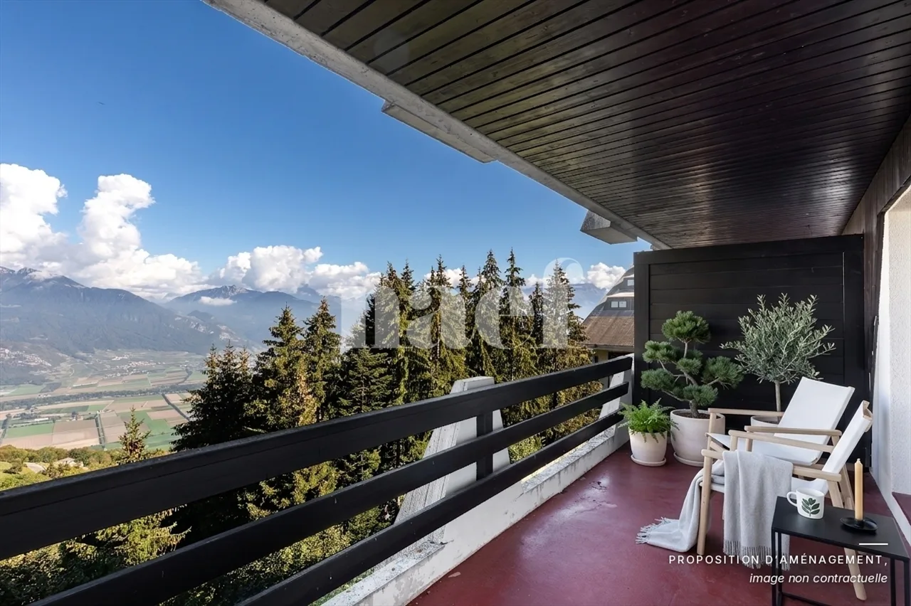 Exclusive! 2.5-room apartment with panoramic view of the Rhône plain