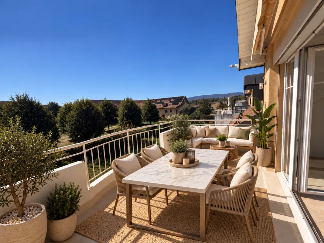 à 15 minutes de Morges, bel  appartement avec très beau dégagement sur les alpes et le jura, 2 places de parc