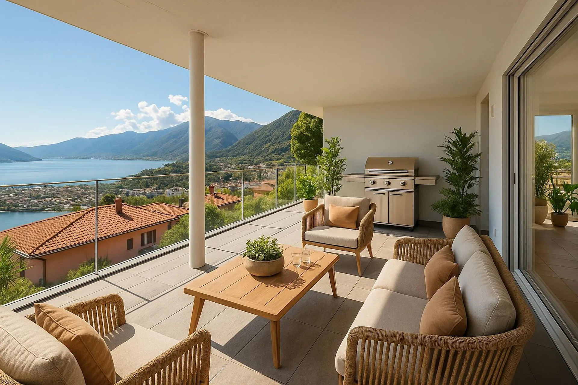 3.5 Appartamento con vista lago e terrazza