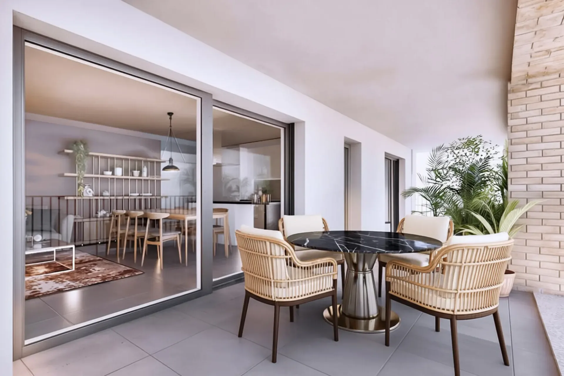 Schönes und neues 3.5-Zimmer-Apartment mit großer Terrasse in Agno