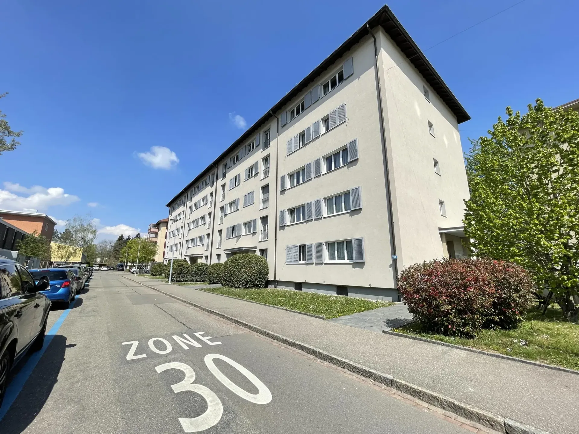 Near Kannenfeldpark in a traffic-calmed side street