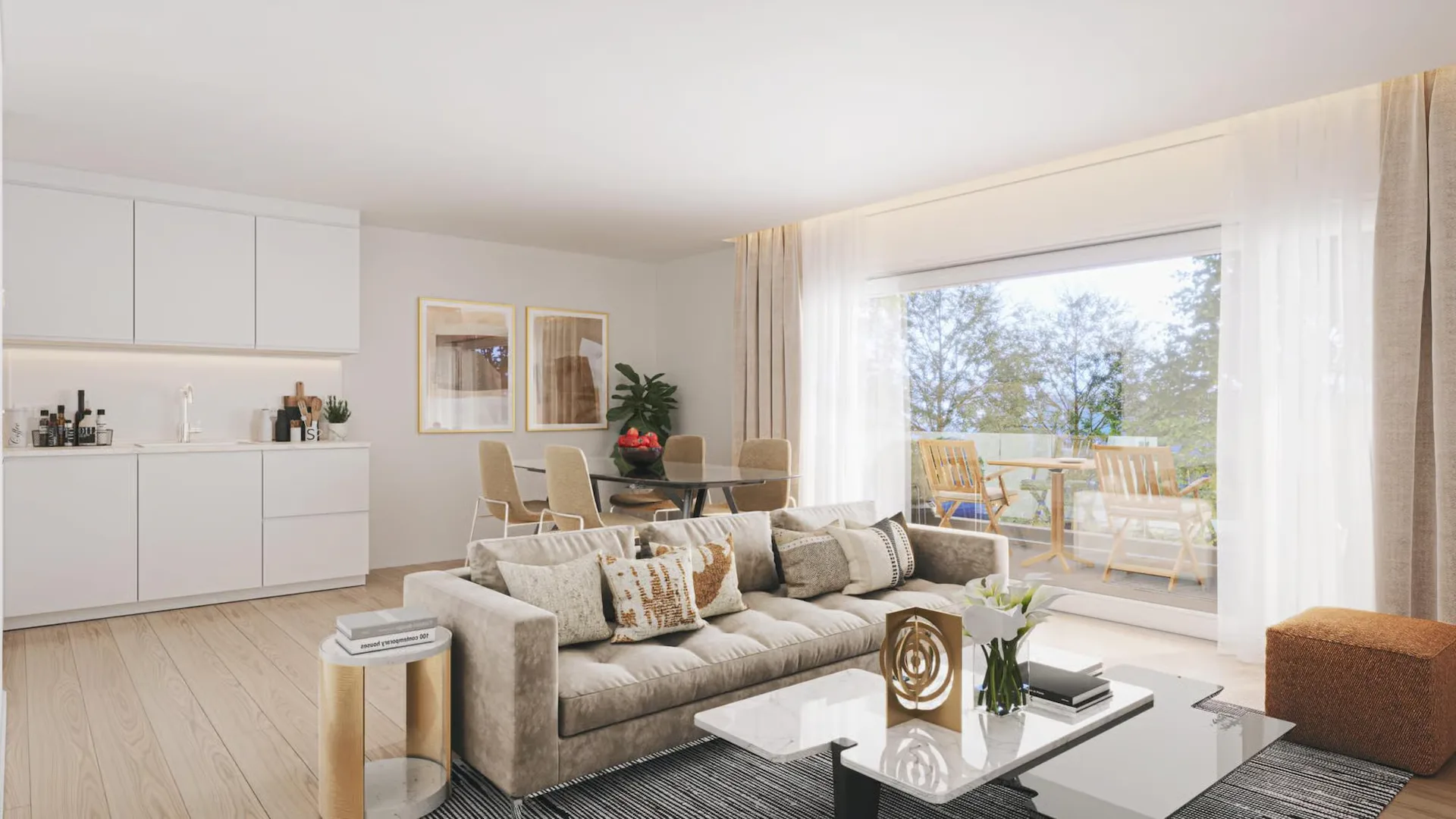 Salgesch: 2,5 Zimmer neu mit Balkon und Blick auf den Bois de Finges
