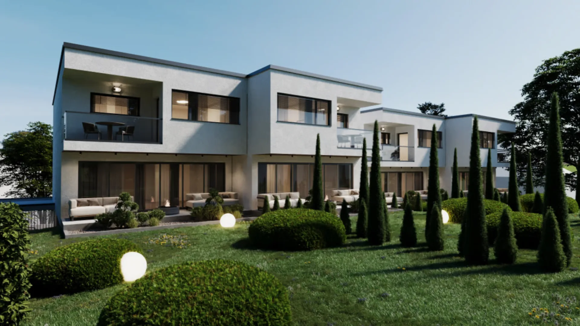 Moderne Doppelhaushälfte mit 5.5 Zimmern und Garten in Belfaux