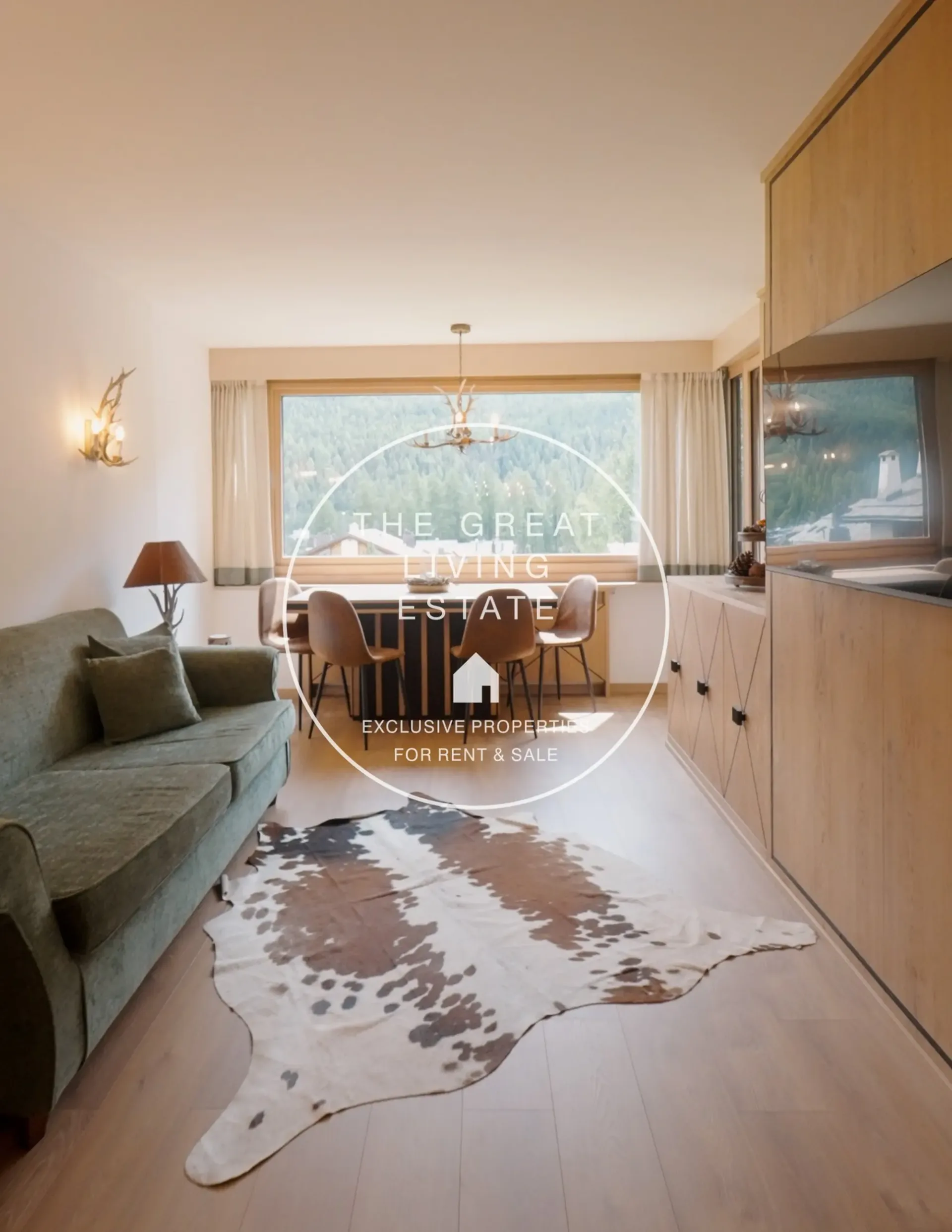 Elegantes Apartment mit 2,5 Zimmern in St. Moritz mit Panoramablick