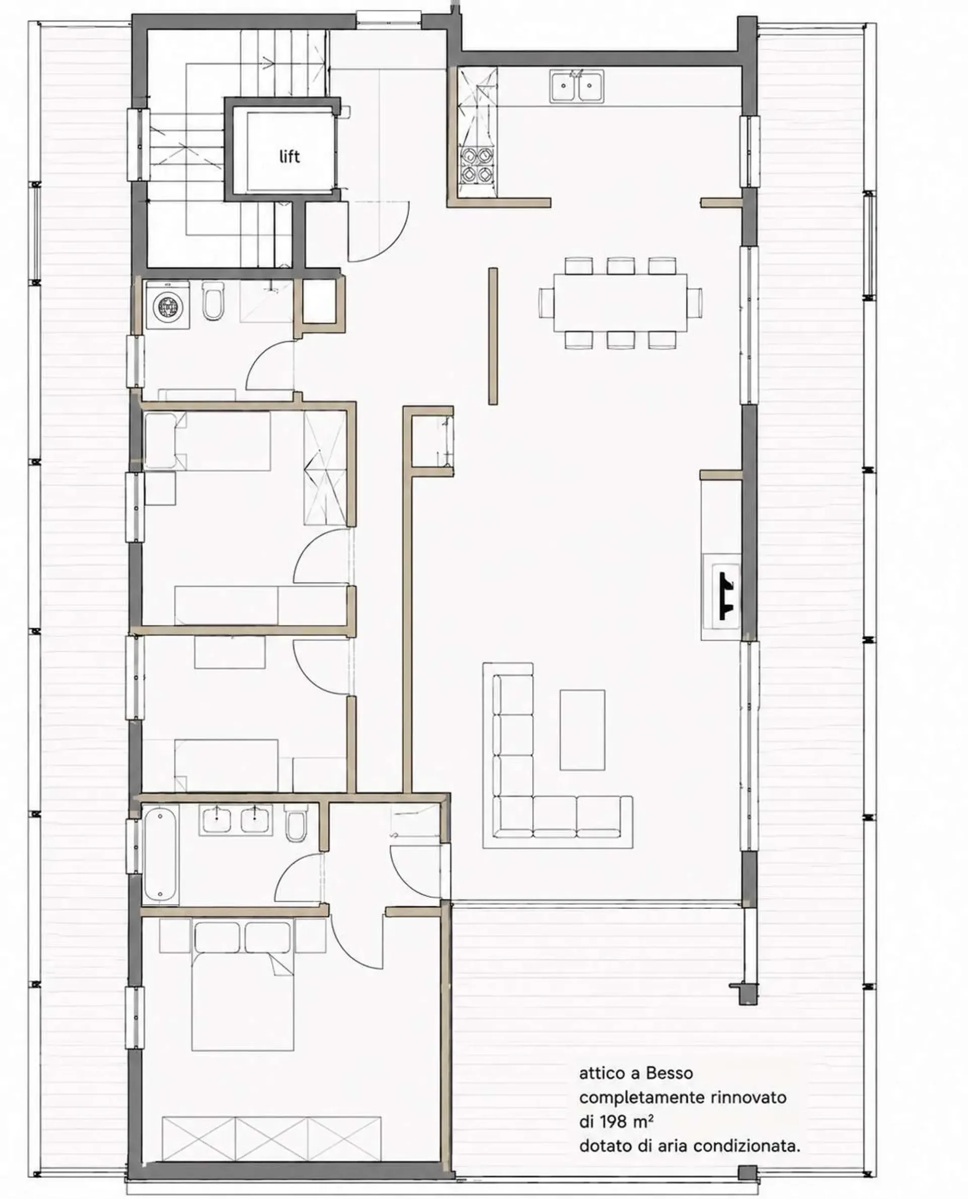 APPARTAMENTO ATTICO ESCLUSIVO CON VISTA LAGO - LUGANO-BESSO