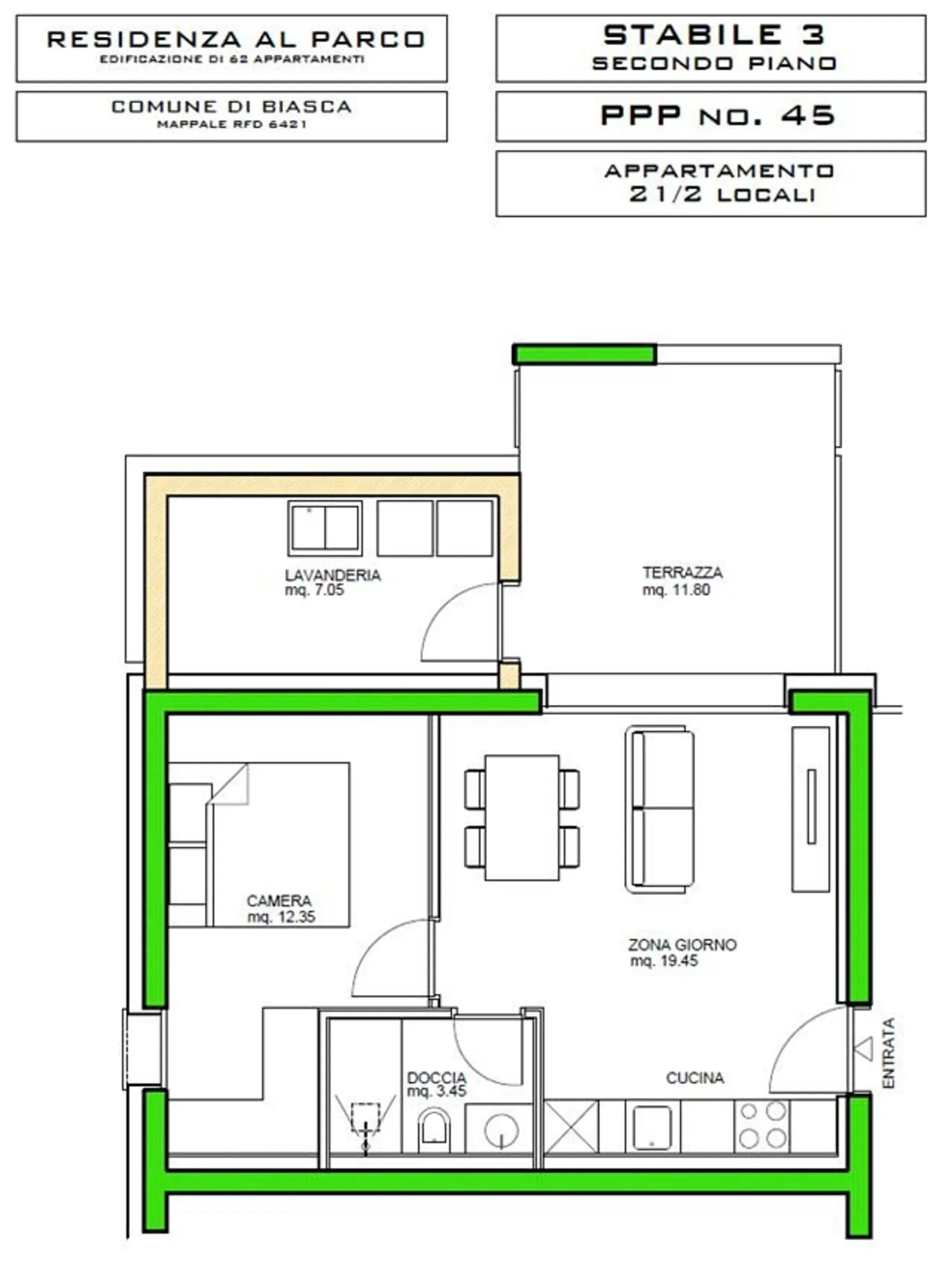 Neubau: Elegantes 2.5-Zimmer-Apartment in Biasca
