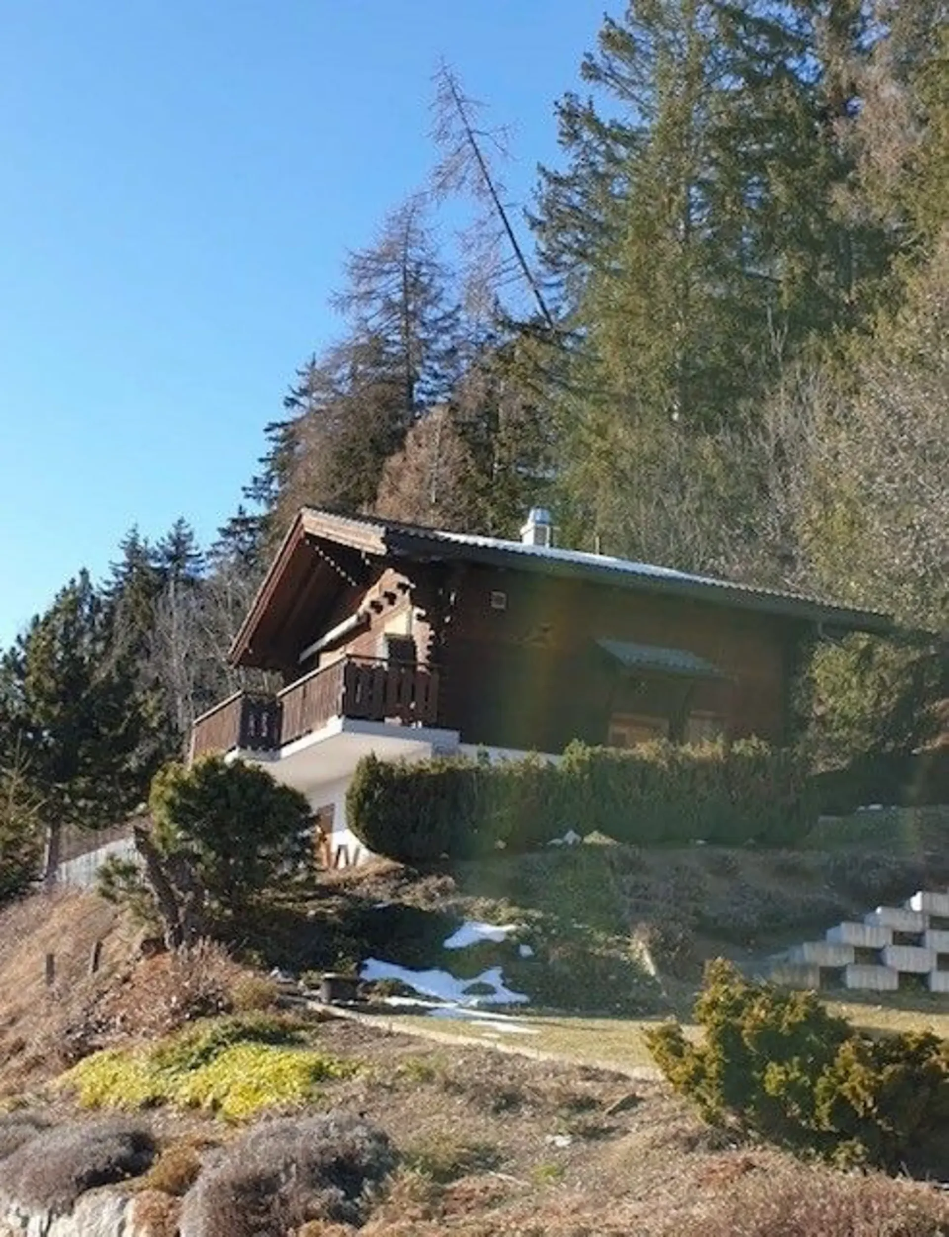 Ferienvermietung: Chalet mit Blick auf die Alpen