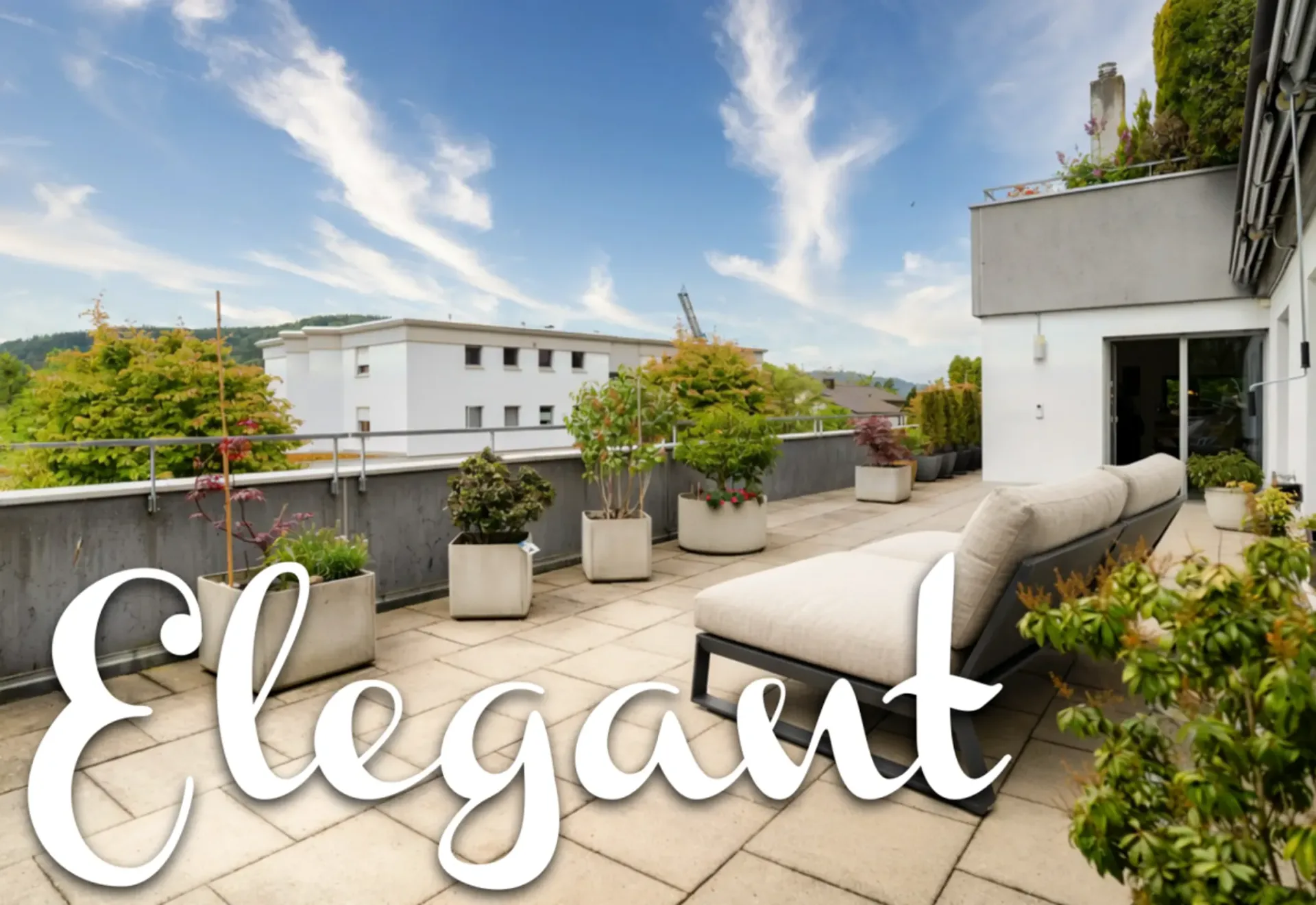 STILVOLLE 5.5 ZIMMER TERRASSENWOHNUNG MIT 67 M2 TERRASSE