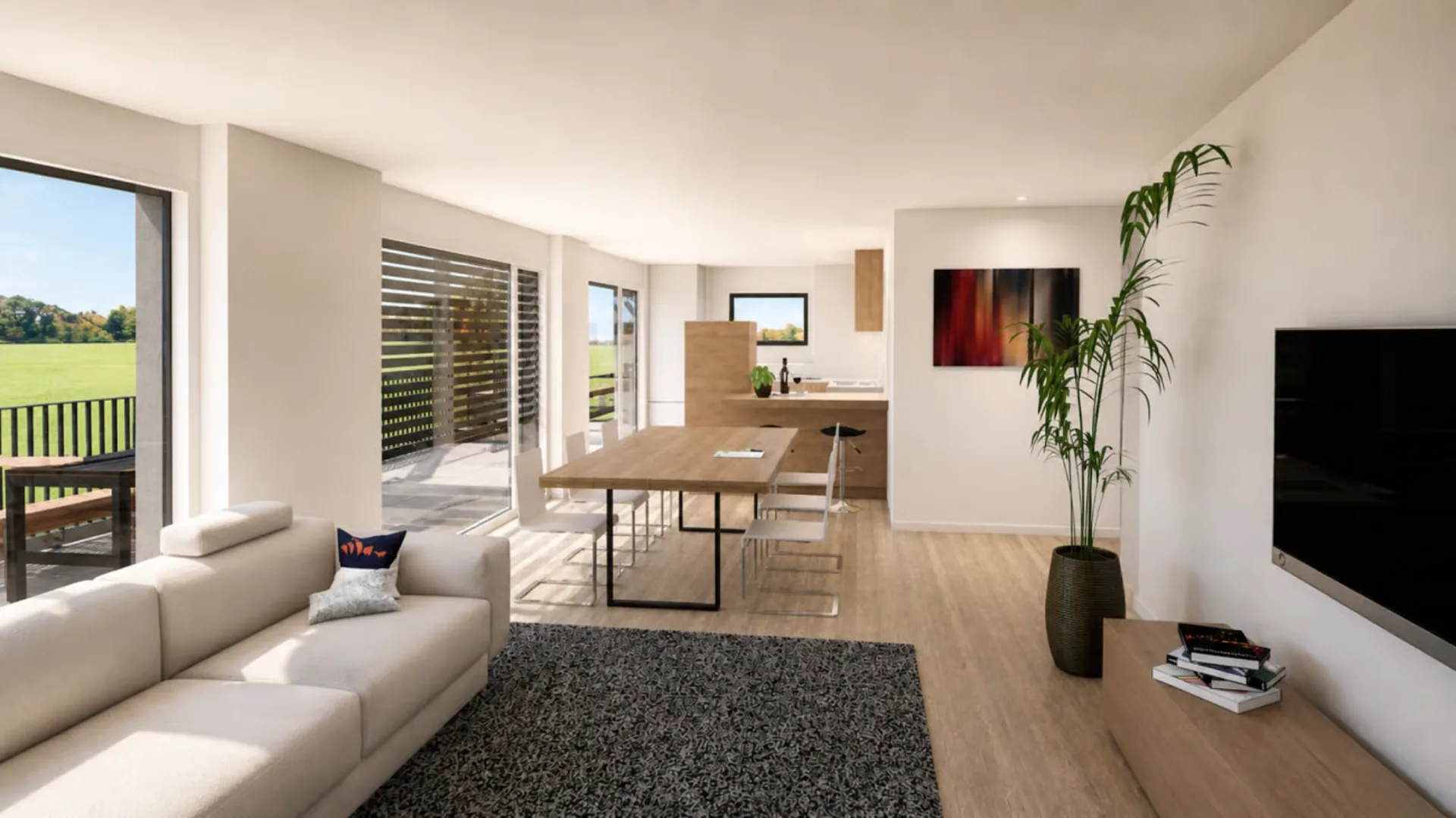 TOP Neubau - Renditeobjekt oder Generationenhaus: Modernes 2-Familienhaus in idyllischer Landschaft.