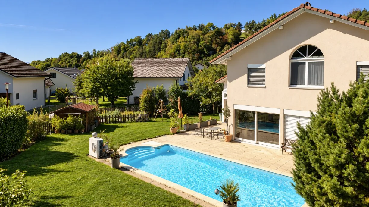 Bellissima casa indipendente di 9 locali con piscina a Vicques