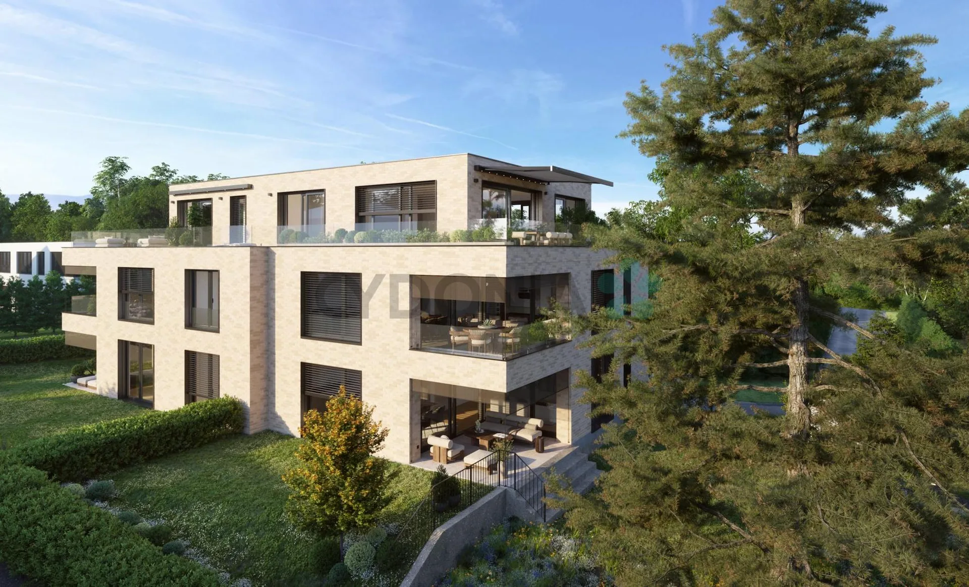 Appartement neuf, 4 pièces de 125m2 avec magnifique jardin