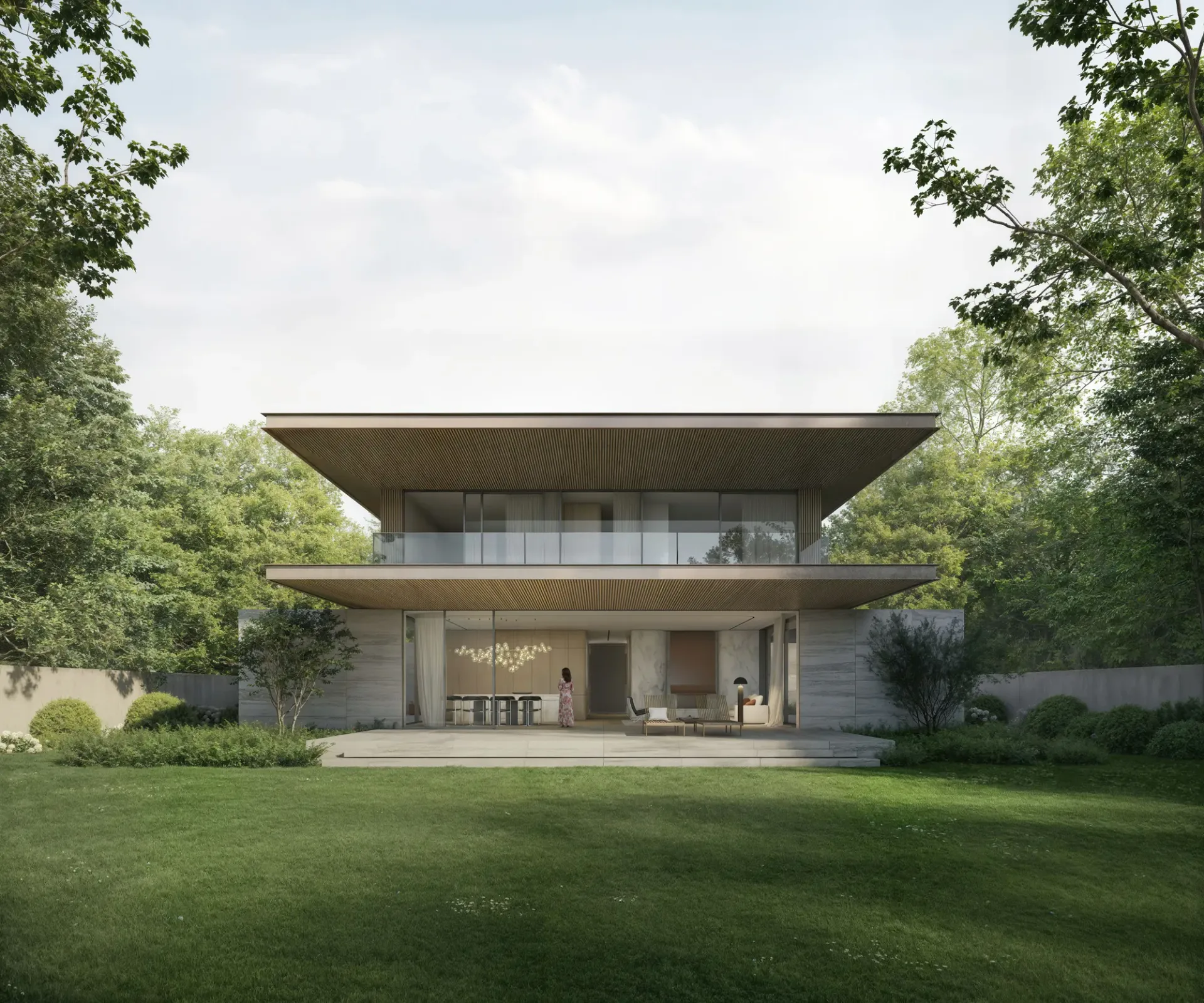 Single-family house with boathouse and exclusive options