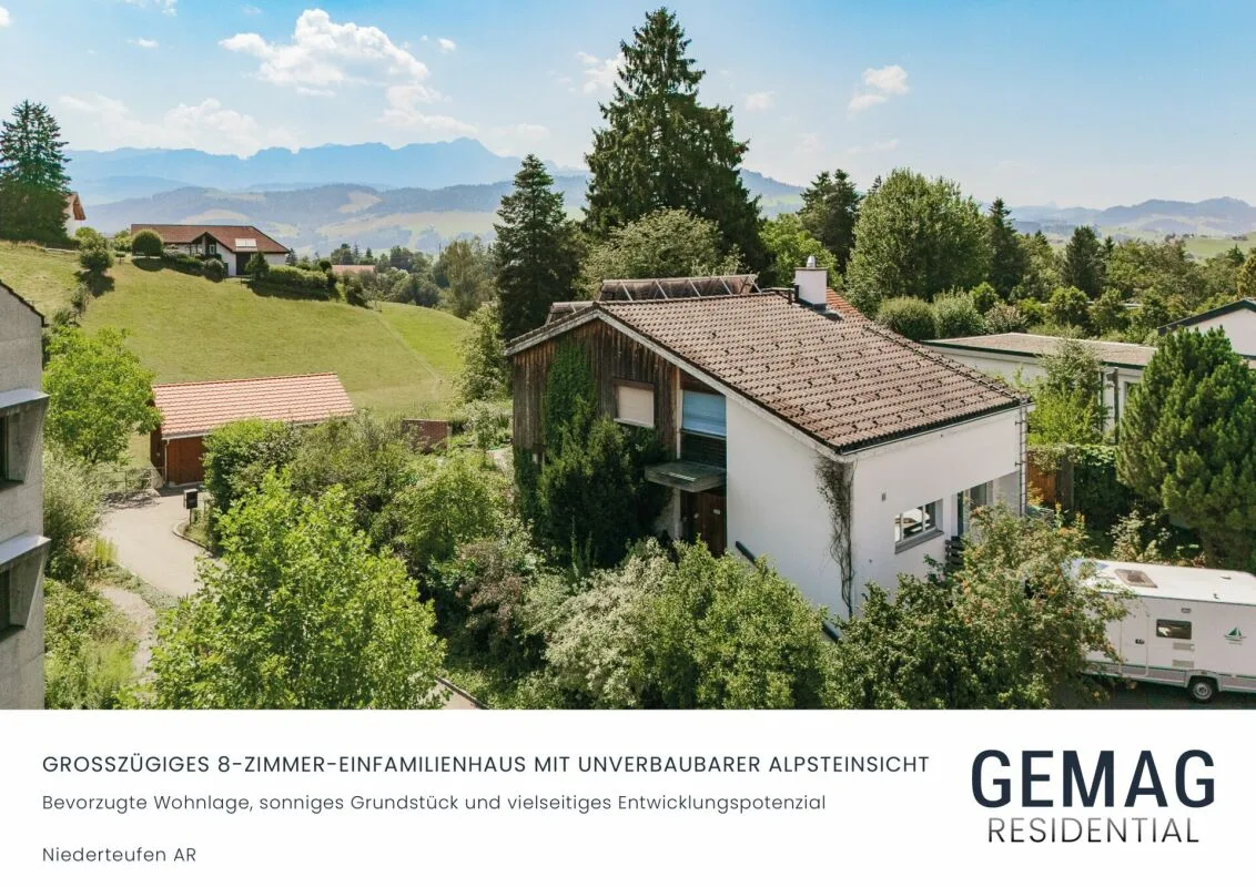 Freistehendes 8-Zimmer-Einfamilienhaus mit unverbaubarer Alpsteinsicht