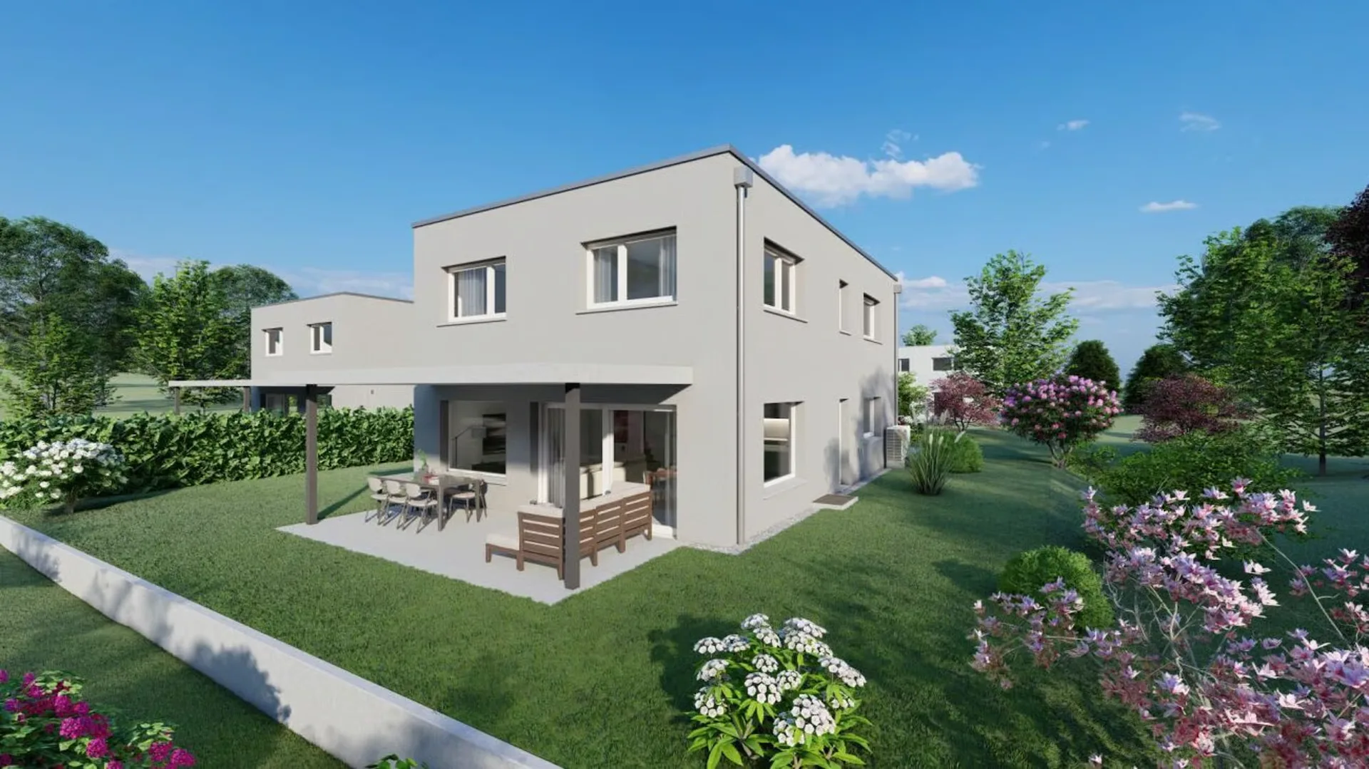Single-family house with double garage