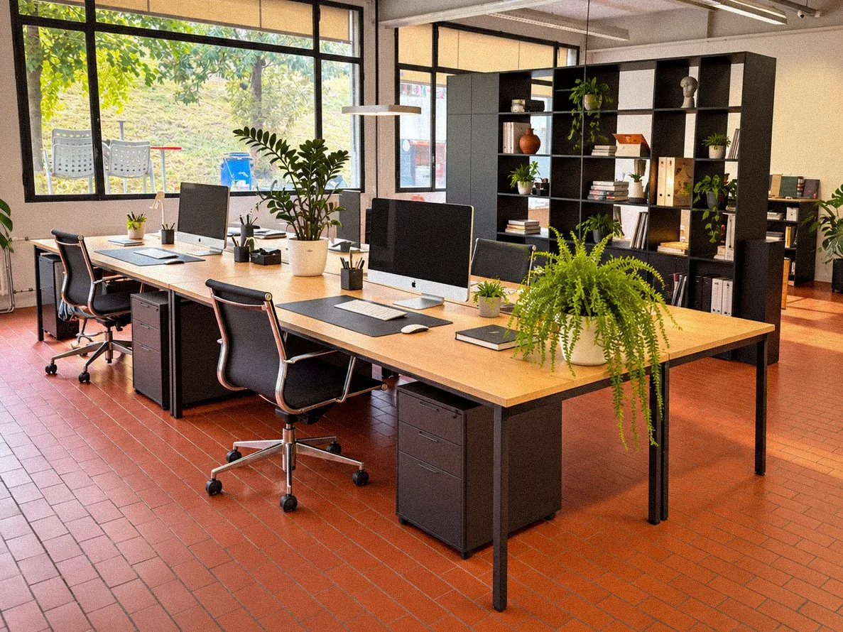 Poste de travail individuel attractif dans un cube de bureau moderne 4 personnes – Bern Wankdorf